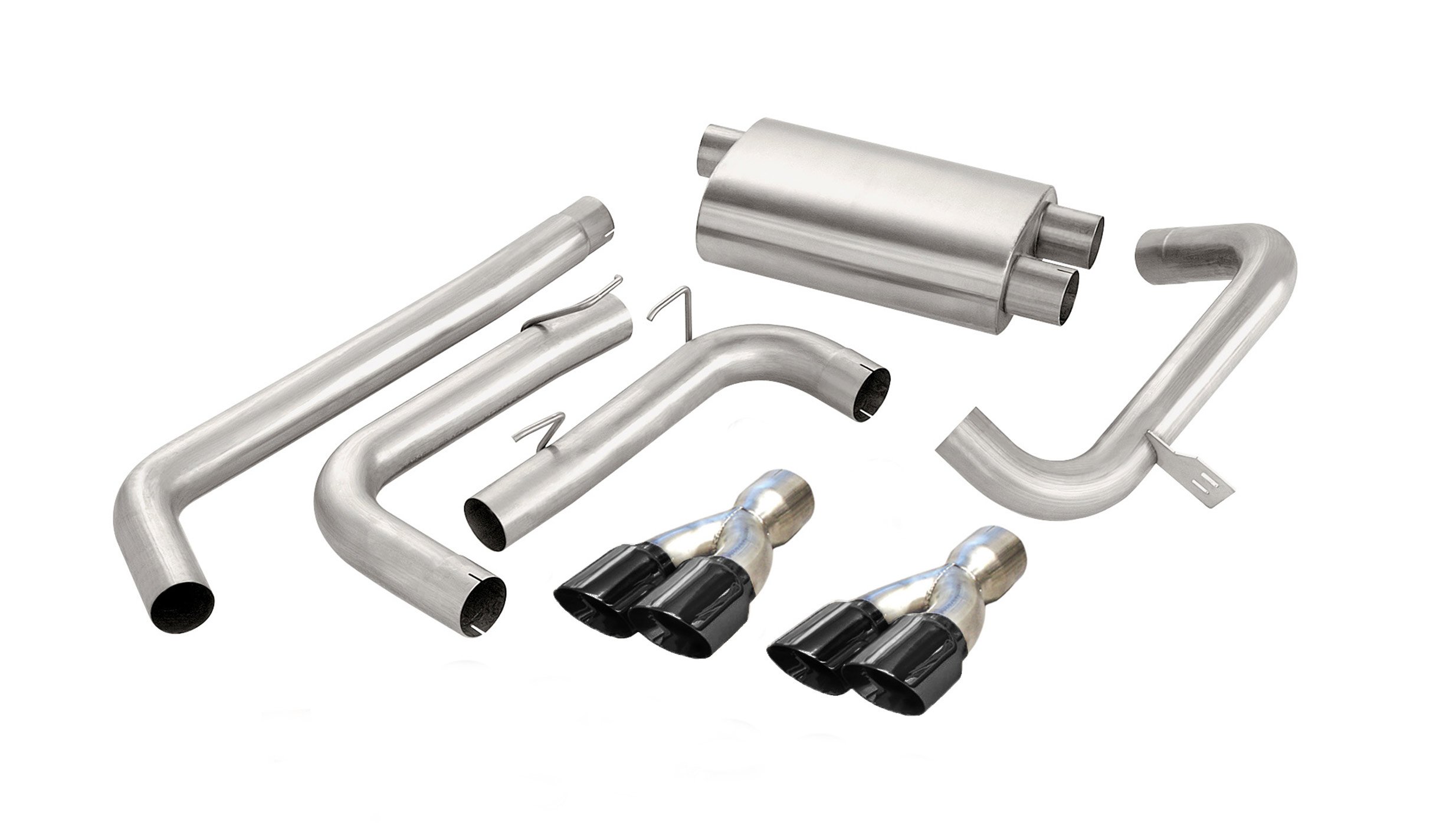 14145BLK 3.0 Inch Cat-Back Sport Dual Exhaust Black 3.5 Inch Tips Dual Cats 95-97 Chevy Camaro SS/Z28 LT1 V8 Stainless Steel Corsa Performance