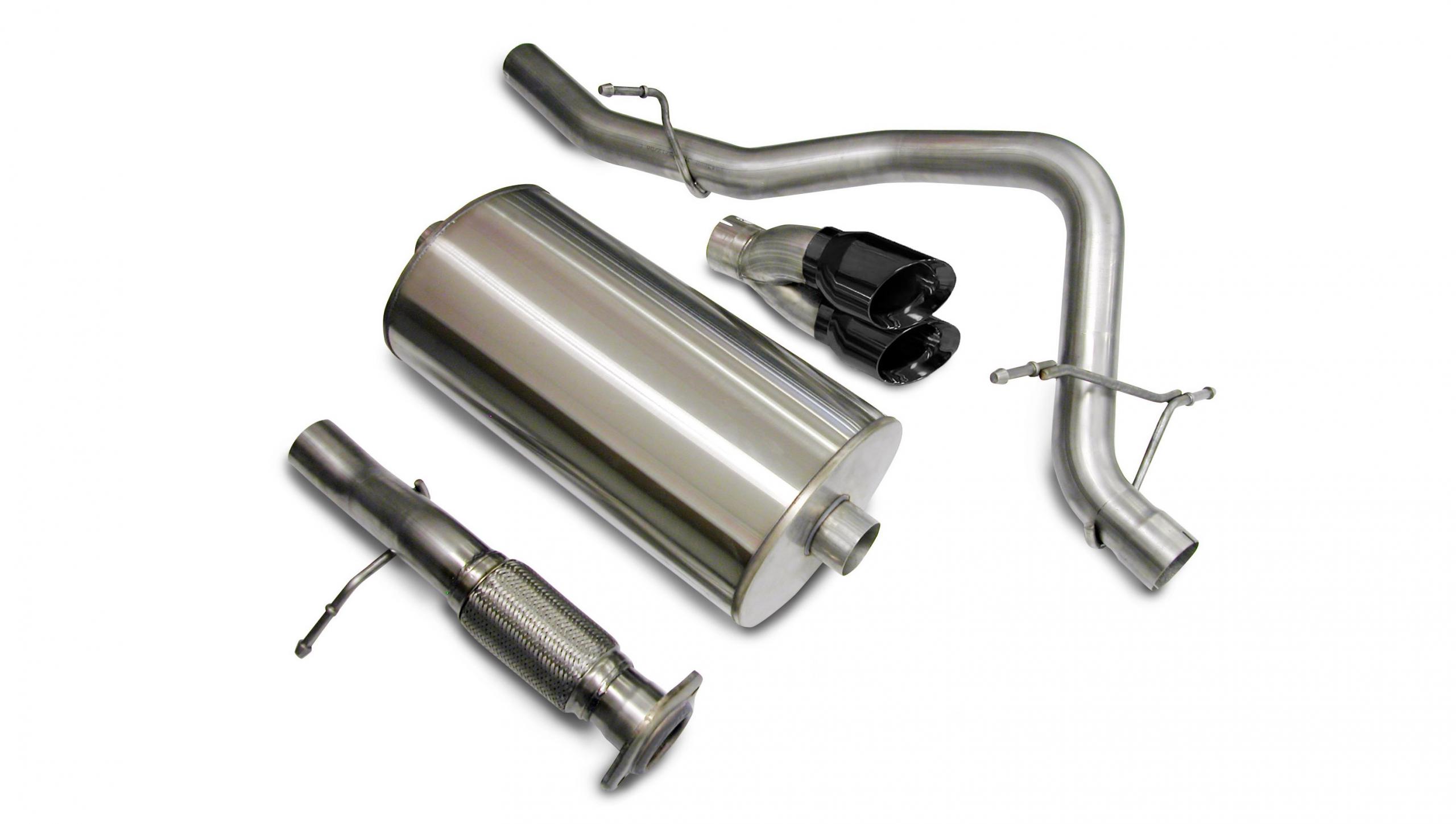 14207BLK 3.0 Inch Cat-Back Sport Single Rear Exhaust 4.0 Inch Black Tips 07-08 Chevy Tahoe/GMC Yukon 5.3L V8 Stainless Steel Corsa Performance