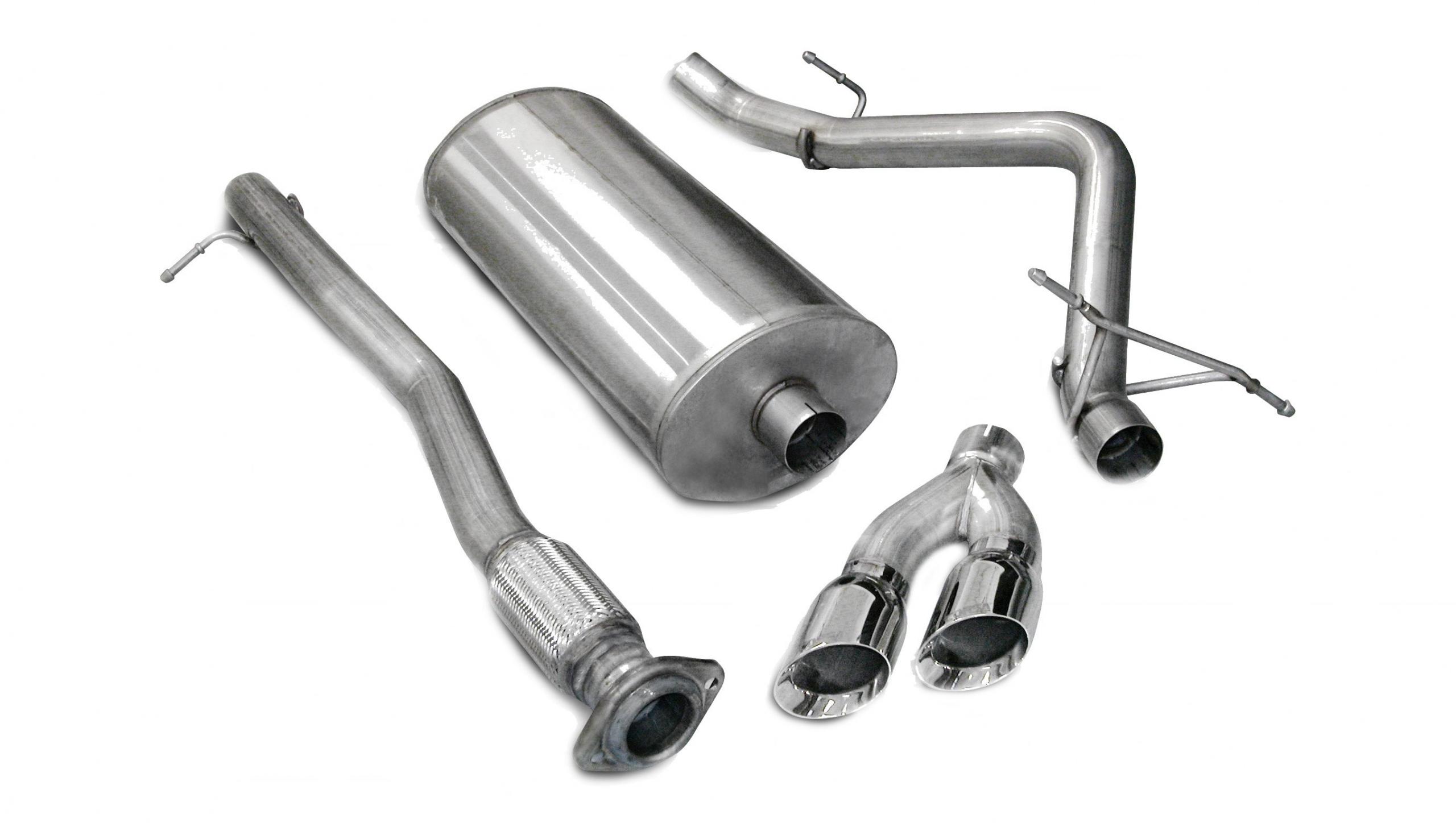 14259 3.0 Inch Cat-Back Sport Single Side Exhaust 4.0 Inch Polished Tips 07-08 Silverado/Sierra 143.5 Inch Wheelbase 4.8L/5.3L/6.0L V8 Stainless Steel Corsa Performance