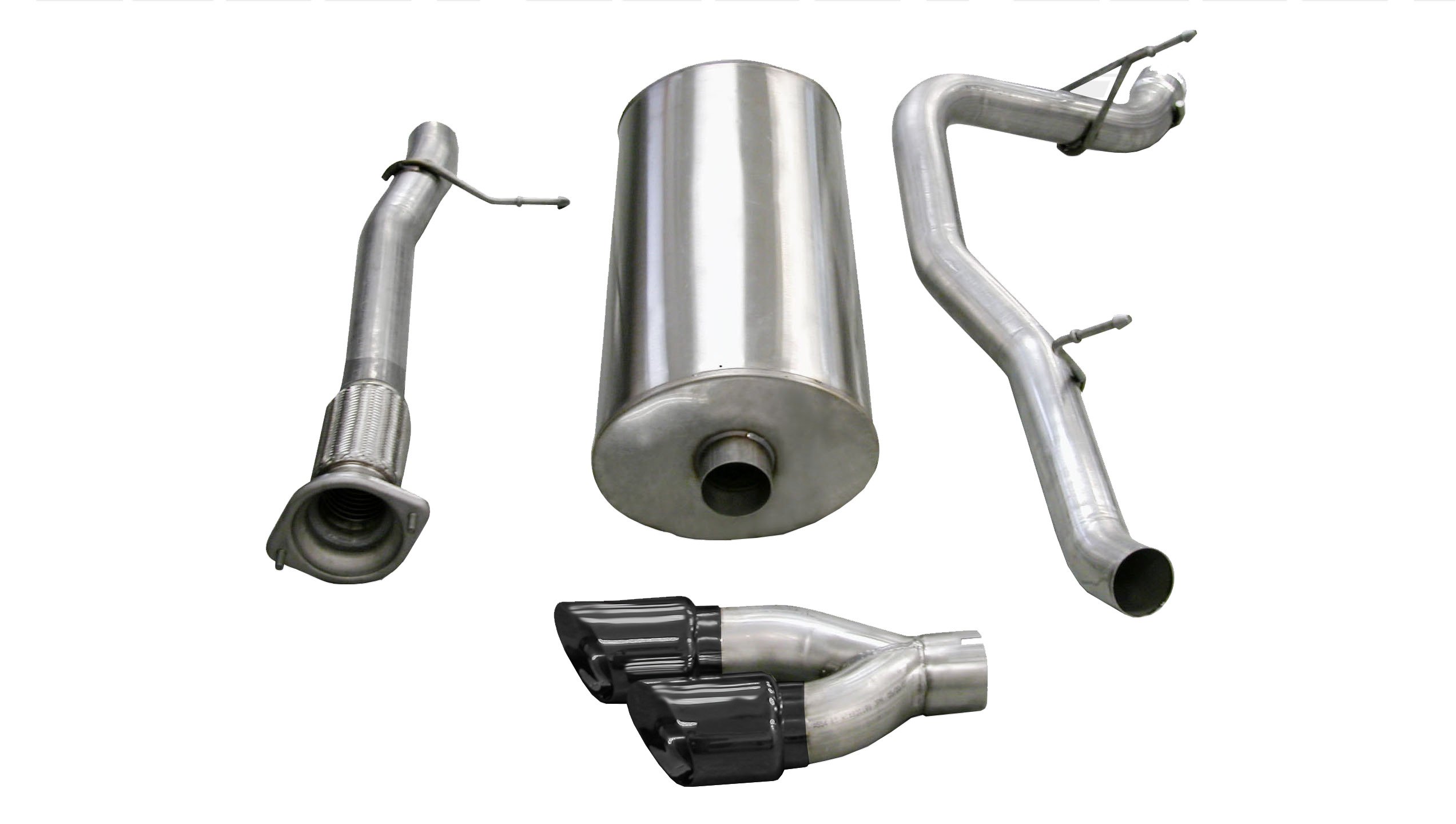 14298BLK 3.0 Inch Cat-Back Sport Single Side Exhaust 4.0 Inch Black Tips 07-10 Cadillac Escalade ESV/EXT/GMC Yukon XL Denali 6.2L V8 Stainless Steel Corsa Performance