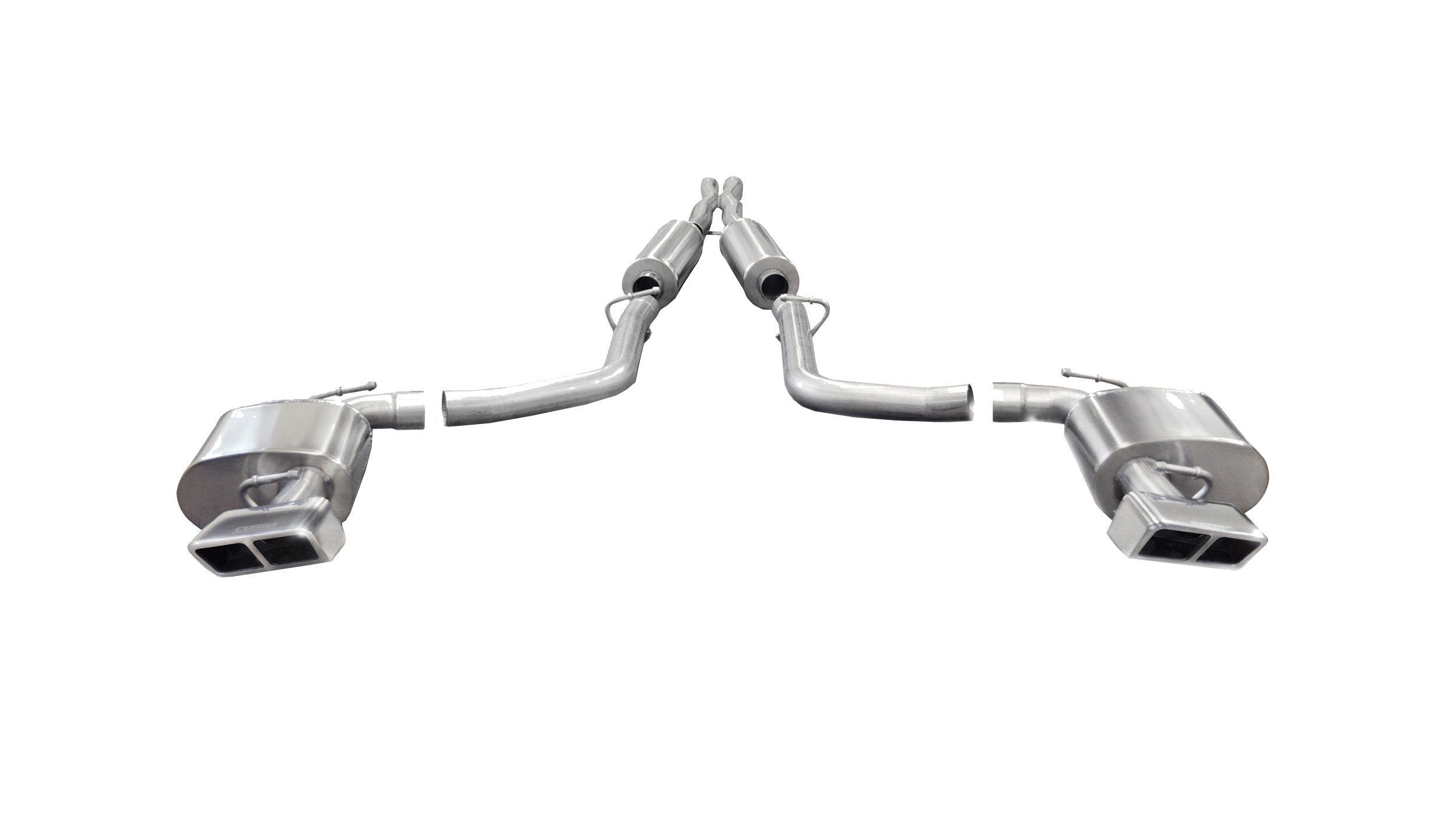 14424 2.75 Inch Cat-Back Xtreme Dual Rear Exhaust GTX2 Polished Tips 11-14 Dodge Challenger SRT/SRT-8 Manual Trans 6.4L V8 Stainless Steel Corsa Performance