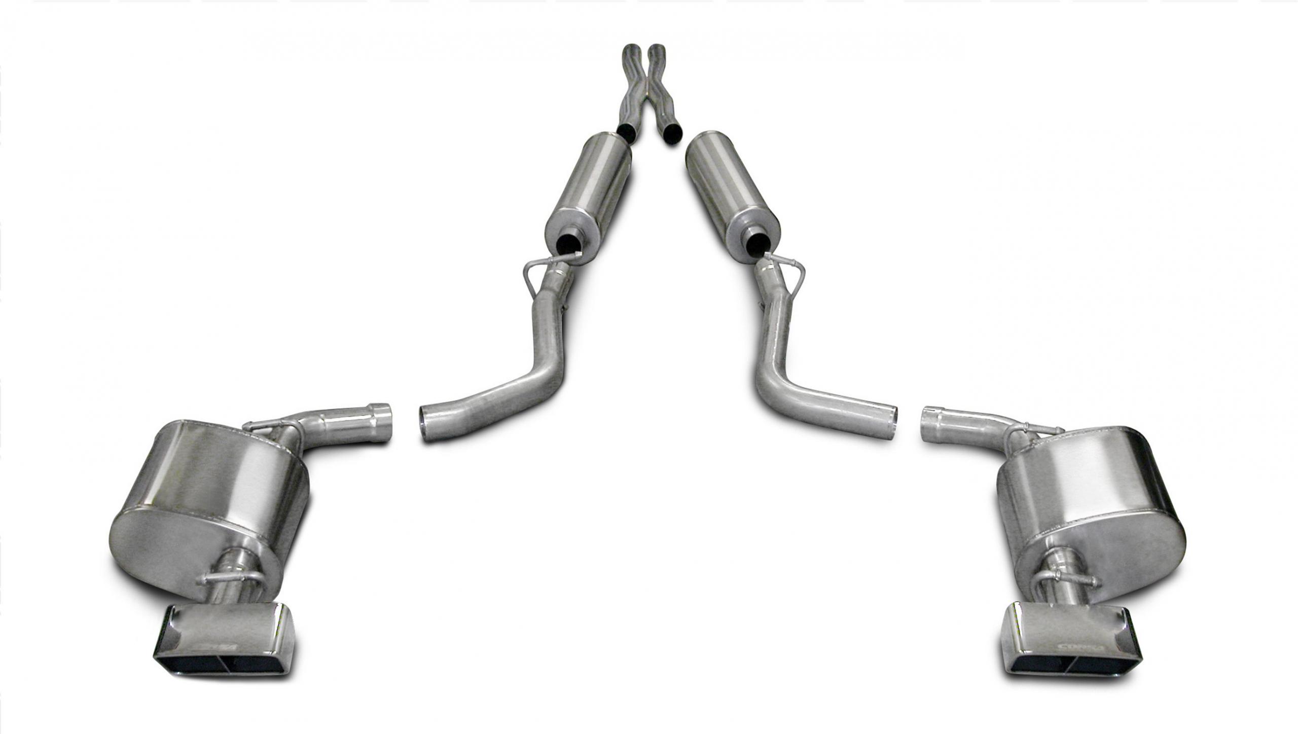 14436 2.5 Inch Cat-Back Xtreme Dual Rear Exhaust GTX Polished Tips 09-10 Dodge Challenger R/T Automatic Trans 5.7L V8 Stainless Steel Corsa Performance