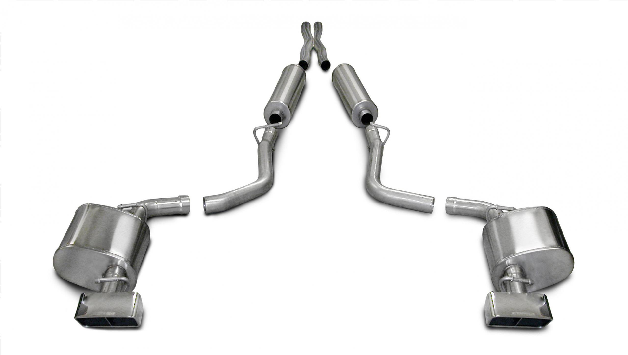 14437 2.5 Inch Cat-Back Xtreme Dual Rear Exhaust GTX Polished Tips 09-10 Dodge Challenger R/T Manual Trans 5.7L V8 Stainless Steel Corsa Performance