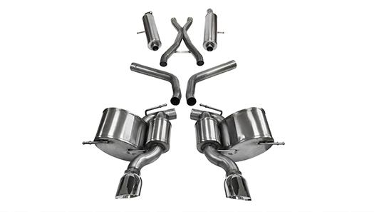 14466 2.75 Inch Cat-Back Sport Single Exhaust 4.5 Inch Polished Tips 12-Present Jeep Grand Cherokee SRT-8/SRT 6.4L V8 Stainless Steel Corsa Performance