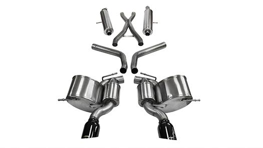 14466BLK 2.75 Inch Cat-Back Sport Single Exhaust 4.5 Inch Black Tips 12-Present Jeep Grand Cherokee SRT-8/SRT 6.4L V8 Stainless Steel Corsa Performance