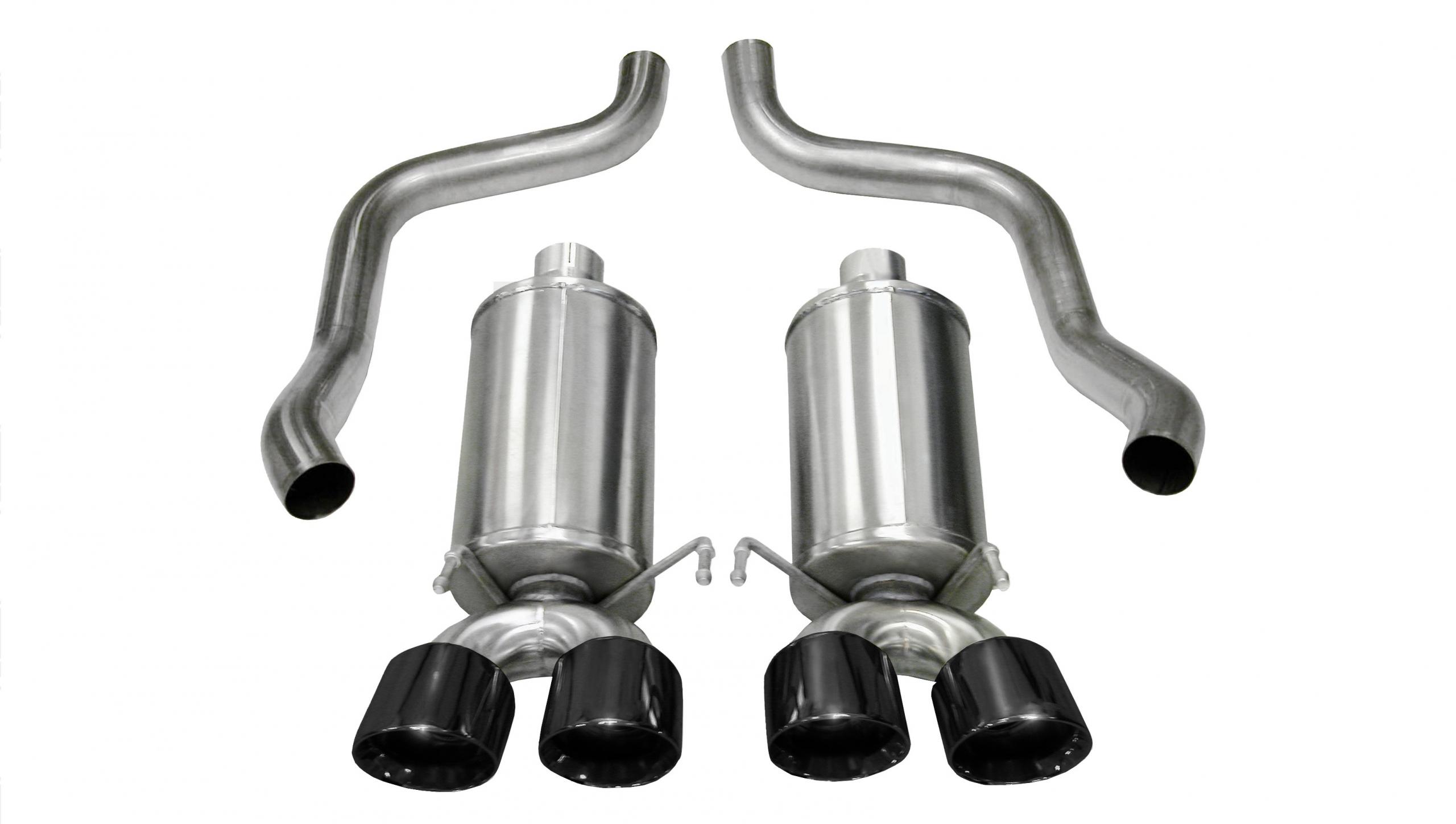 14469BLK 2.5 Inch Axle-Back Xtreme Dual Exhaust Black 3.5 Inch Tips 05-08 Corvette 6.0L/6.2L Stainless Steel Corsa Performance