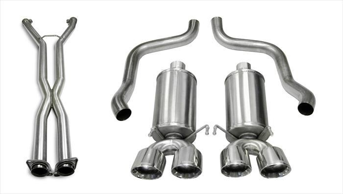 14469CB4 2.5 Inch Cat-Back Xtreme Dual Exhaust Polished 3.5 Inch Tips 05-08 Corvette C6 Manual/A4 Auto Trans 6.0L/6.2L Stainless Steel Corsa Performance
