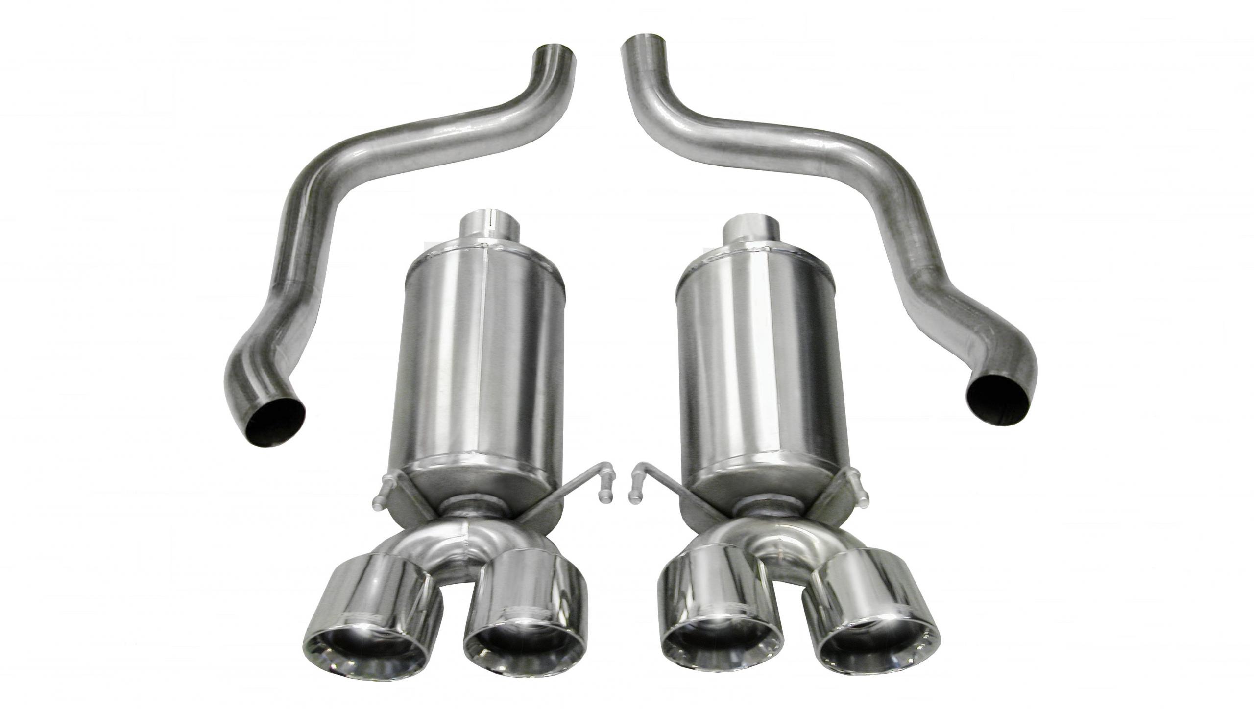 14469 2.5 Inch Axle-Back Xtreme Dual Exhaust Polished 3.5 Inch Tips 05-08 Corvette 6.0L/6.2L Stainless Steel Corsa Performance