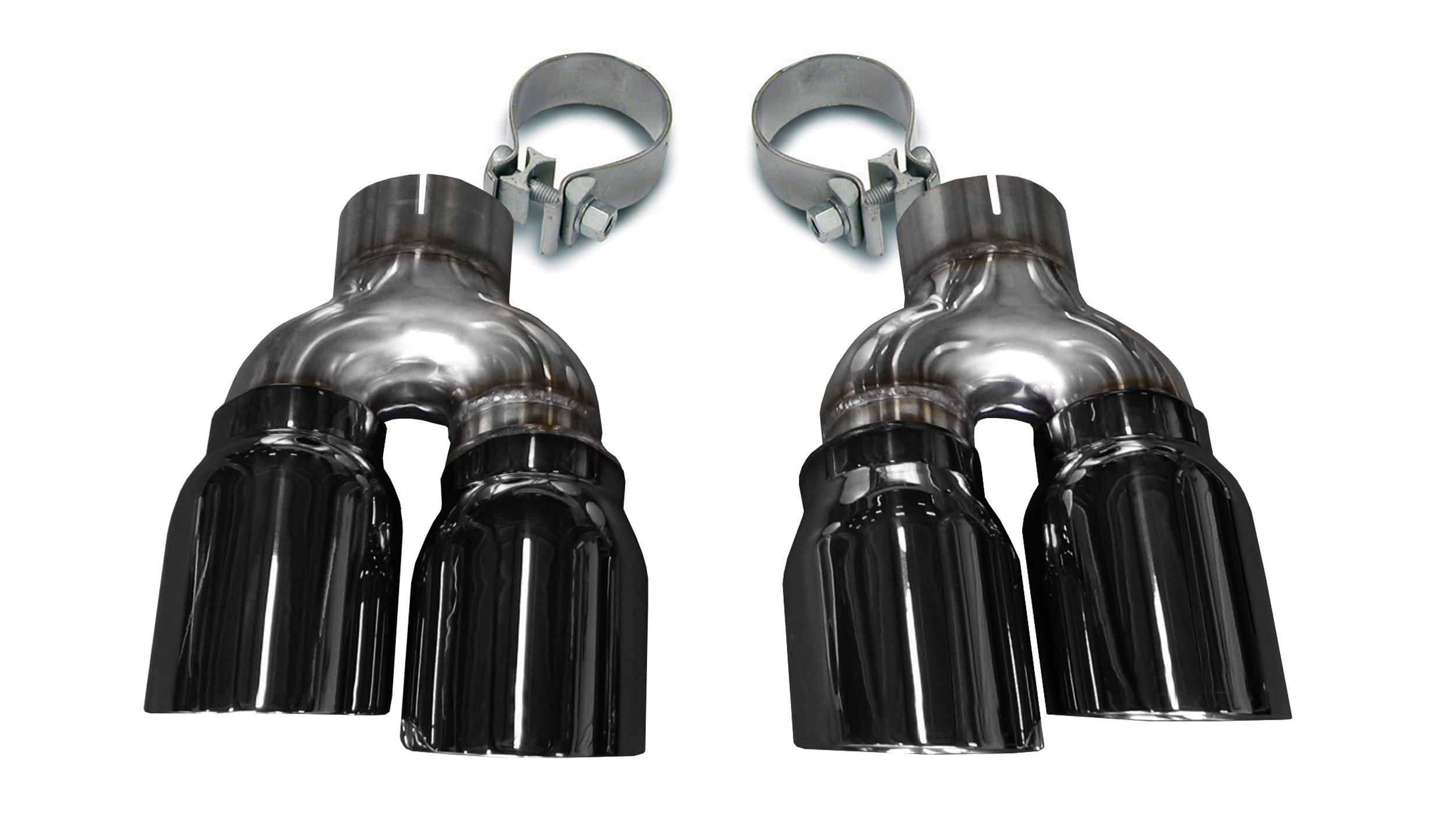 14479BLK Two Twin 4.0 Inch Black Tips Clamps Included Dual Rear Exit For Corsa Cadillac ATS-V Exhaust Only Stainless Steel Corsa Performance