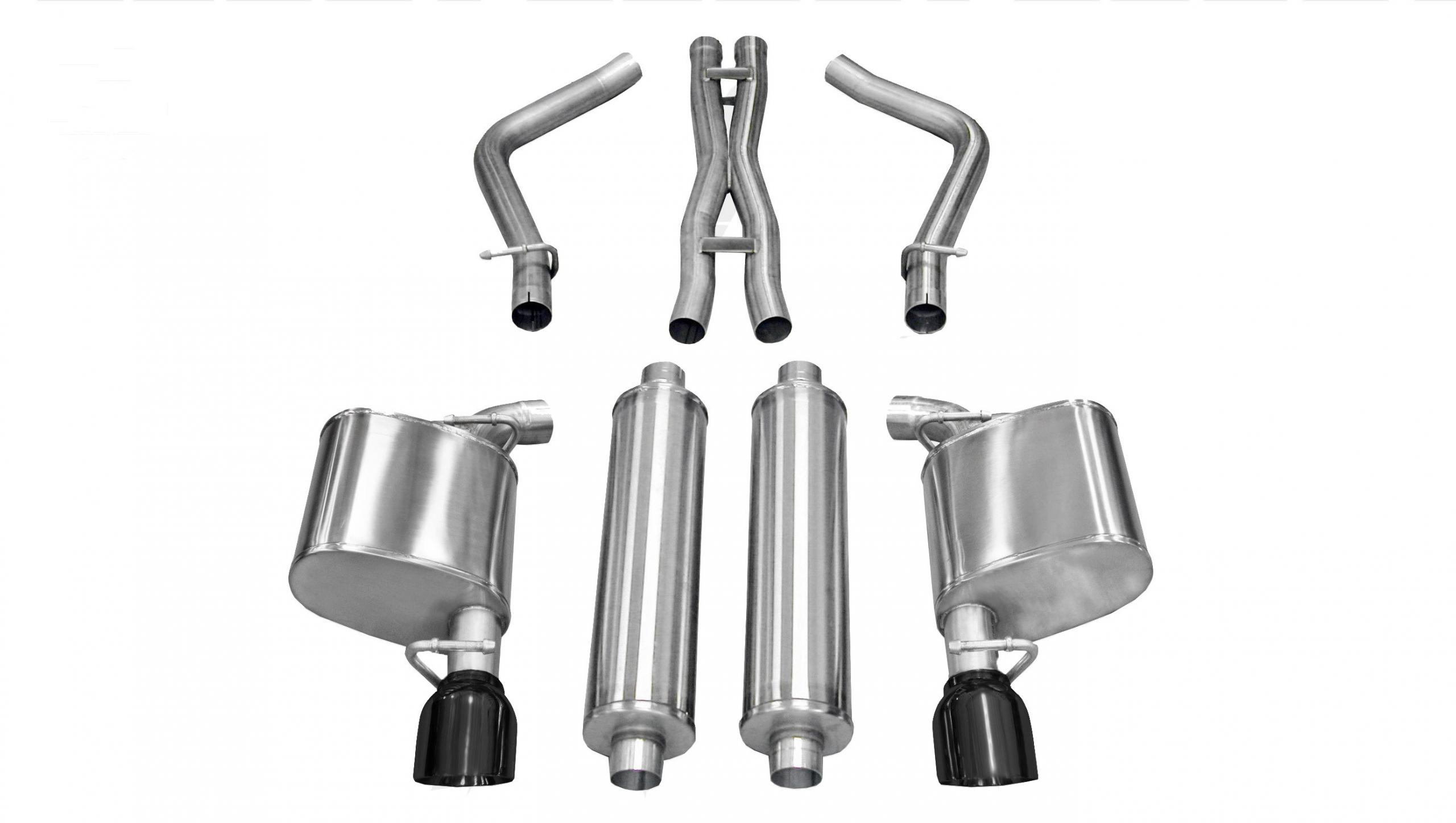 14535BLK 2.5 Inch Cat-Back Sport Dual Rear Exhaust 4.5 Inch Black Tips 11-14 Chrysler 300 5.7L V8 Stainless Steel Corsa Performance
