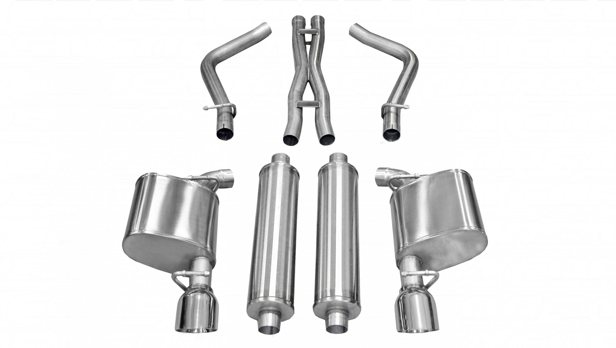 14537 2.5 Inch Cat-Back Xtreme Dual Rear Exhaust 4.5 Inch Polished Tips 11-14 Chrysler 300 5.7L V8 Stainless Steel Corsa Performance