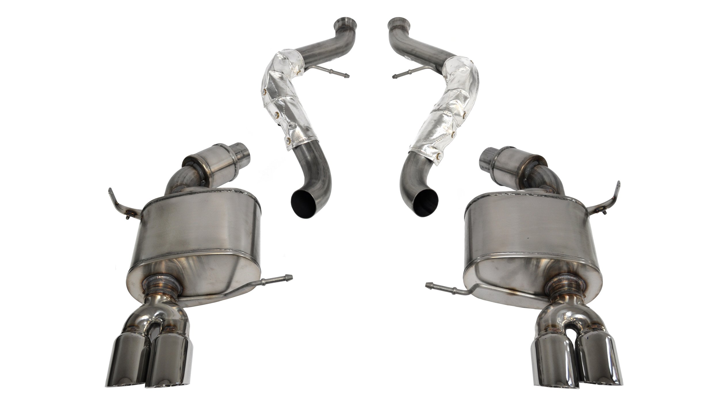 14568 2.5 Inch Cat-Back Sport Dual Rear Exhaust 3.0 Inch Polished Tips 08-12 BMW M3 E92 Coupe/Convertible Stainless Steel Corsa Performance