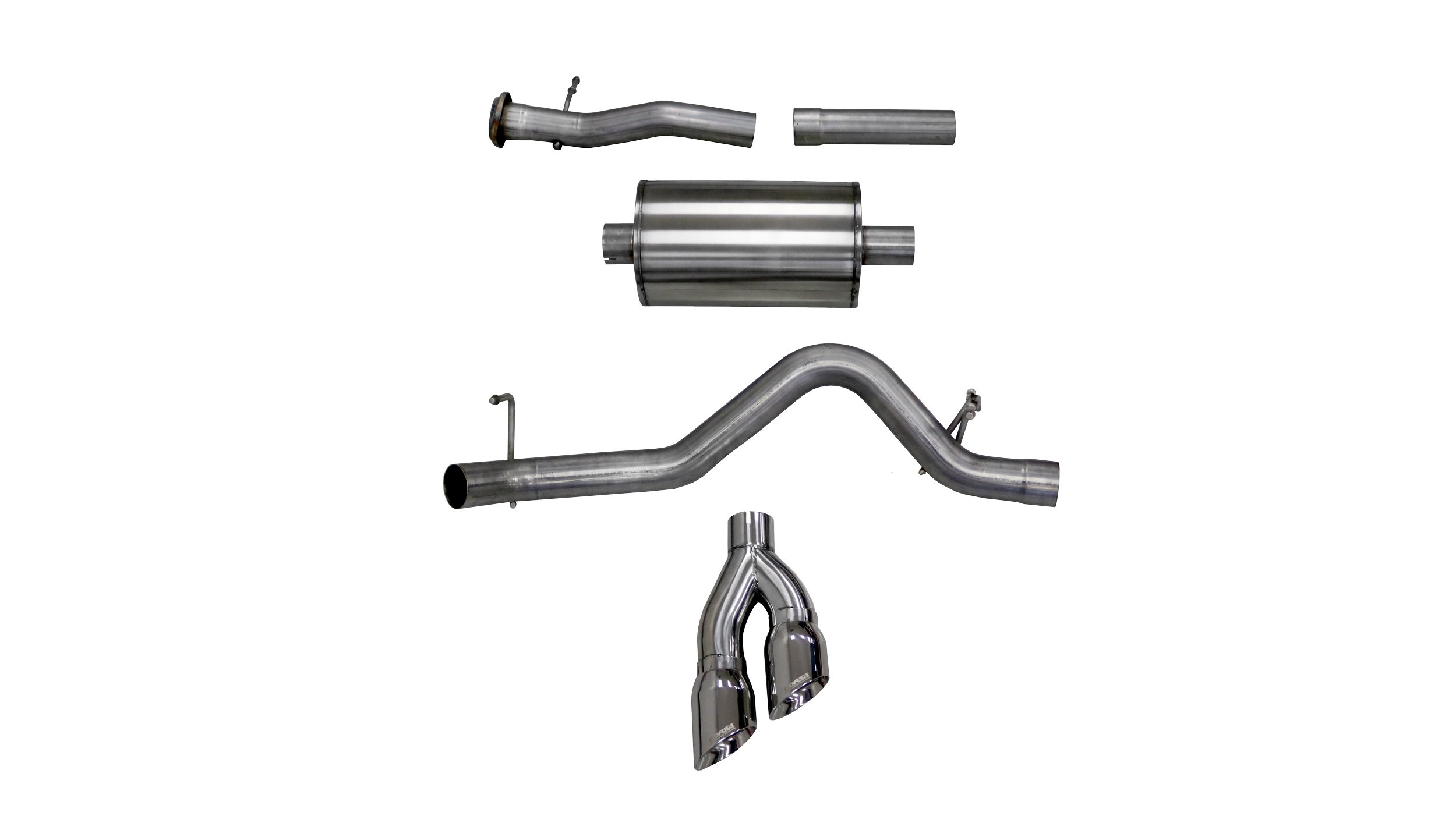 14744 3.0 Inch Cat-Back Sport Single Side Exit Exhaust 4.0 Inch Polished Tips 15-16 Colorado/Canyon 3.6L V6 128 Inch/140.5 Inch Wheelbase Stainless Steel Corsa Performance
