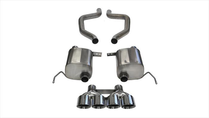 14766 2.75 Inch Axle-Back Xtreme Dual Exhaust Quad 4.5 Inch Polished Tips 17-Present C7 Corvette Grand Sport/Z06/ZR1 6.2L V8 Stainless Steel Corsa Performance