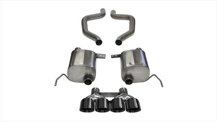 14768BLK 2.75 Inch Axle-Back Sport Dual Exhaust Quad 4.5 Inch Black Tips 17-Present C7 Corvette Grand Sport/Z06/ZR1 6.2L V8 Stainless Steel Corsa Performance