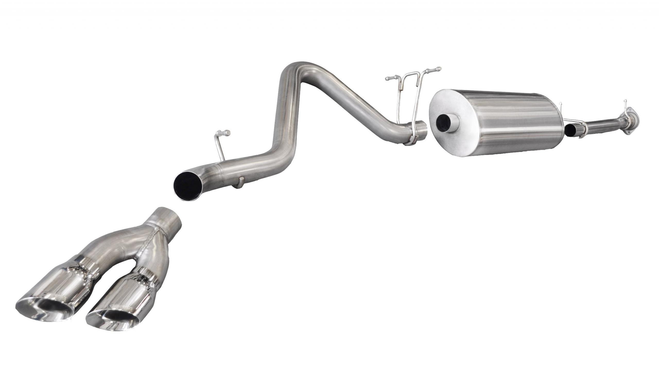 14794 3.0 Inch Cat-Back Sport Single Side Exit Exhaust 4.0 Inch Polished Tips 11-14 Silverado/Sierra 2500 Crew Cab/Standard Bed 6.0L V8 153.7 Inch WB Stainless Steel Corsa Performance