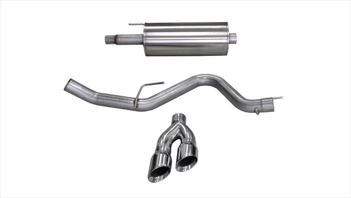 14837 3.0 Inch Cat-Back Sport Single Side Exit Exhaust 4.0 Inch Polished Tips 15-Present Ford F150 5.0L V8 SuperCab/SuperCrew 145/156.8/163.7 Inch WB Stainless Steel Corsa Performance