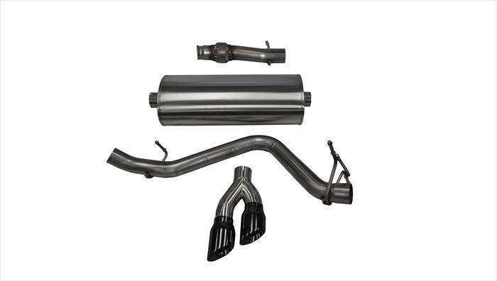 14871BLK 3.0 Inch Cat-Back Sport Single Side Exit Exhaust 4.0 Inch Black Tips 14-Present Silverado/Sierra 1500 Regular Cab/Standard Bed 5.3L V8 119 Inch WB Stainless Steel Corsa Performance