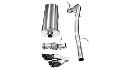 14878BLK 3.0 Inch Cat-Back Sport Single Side Exhaust 4.0 Inch Black Tips 11-14 Cadillac Escalade/GMC Yukon Denali 6.2L V8 Stainless Steel Corsa Performance