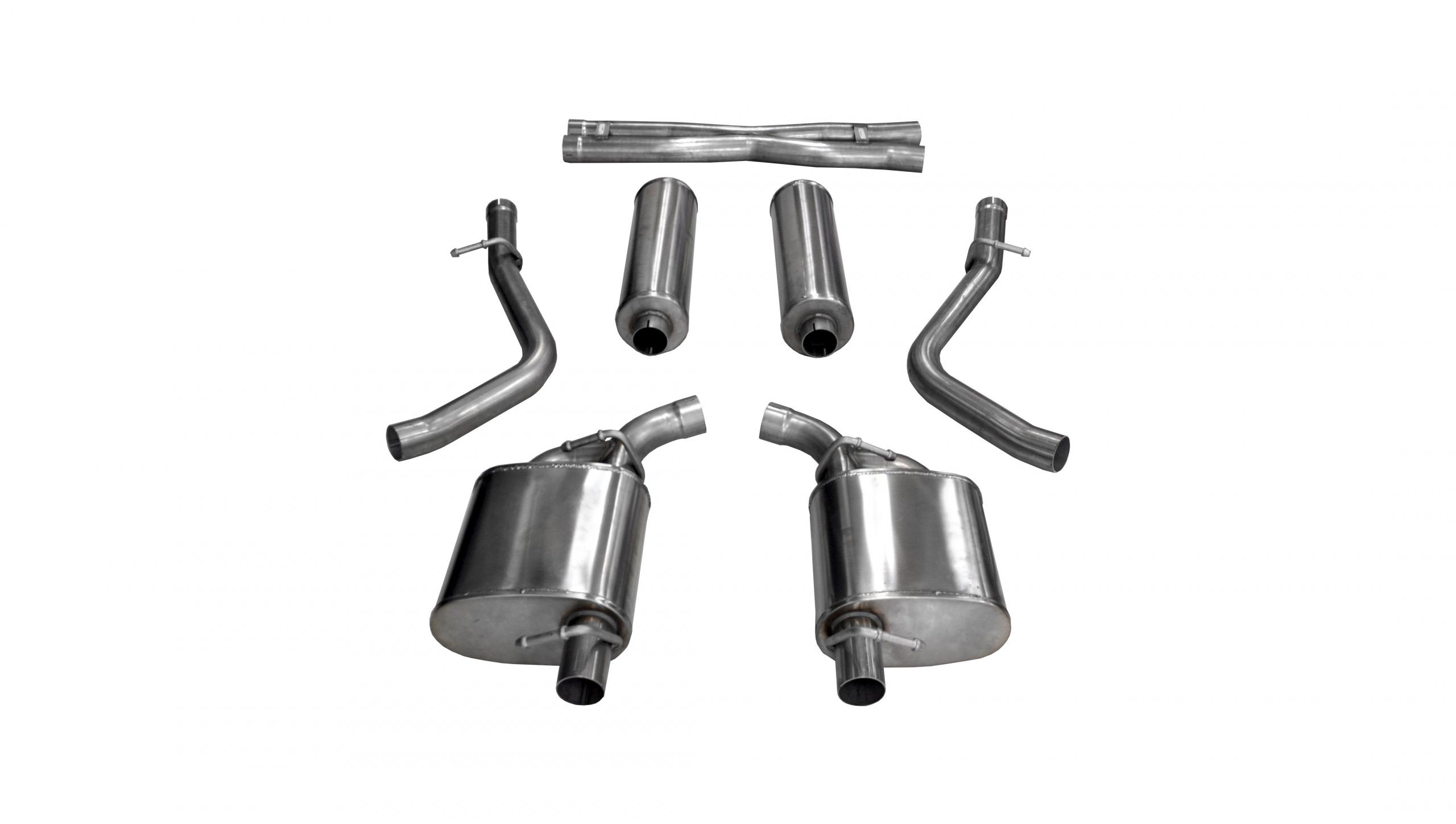14972 2.5 Inch Cat-Back Sport Dual Rear Exit Exhaust 15-17 Chrysler 300 R/T/15-16 Dodge Charger R/T (Not Daytona) 5.7L V8 Stainless Steel Corsa Performance