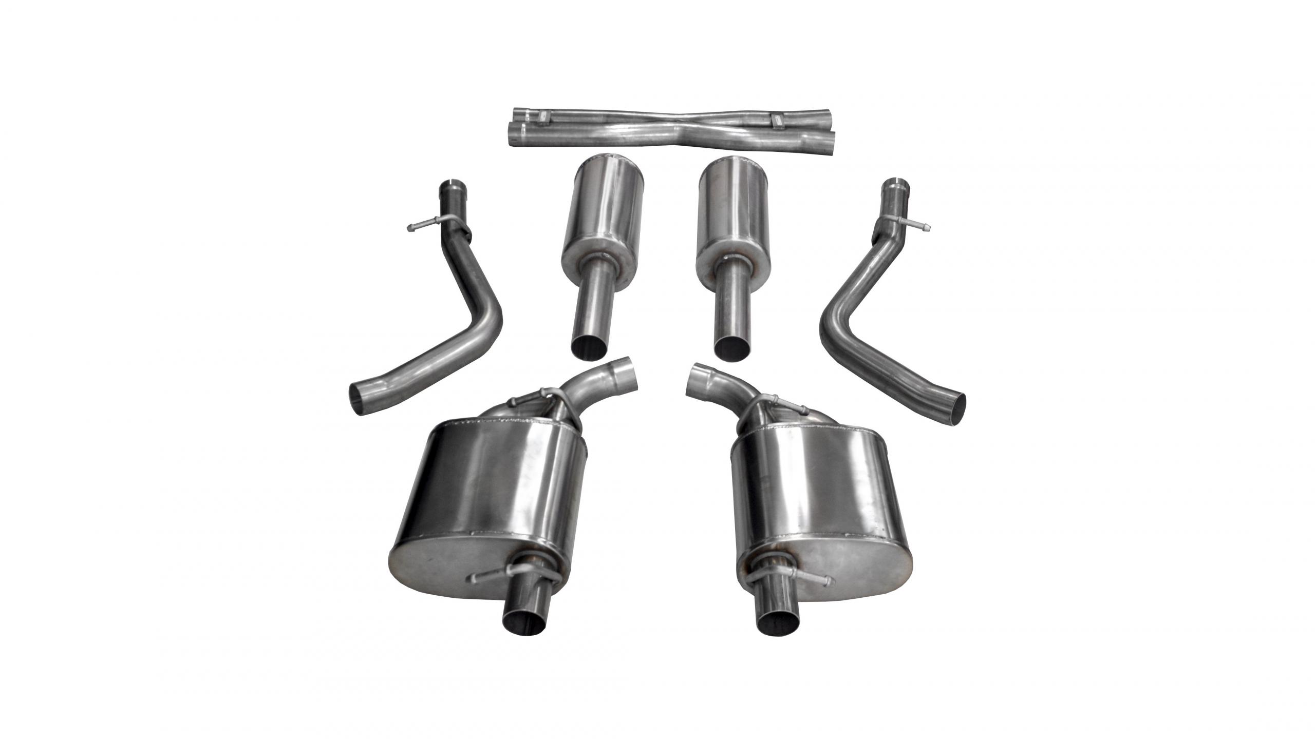 14973 2.5 Inch Cat-Back Xtreme Dual Rear Exit Exhaust 15-17 Chrysler 300 R/T/15-16 Dodge Charger R/T (Not Daytona) 5.7L V8 Stainless Steel Corsa Performance