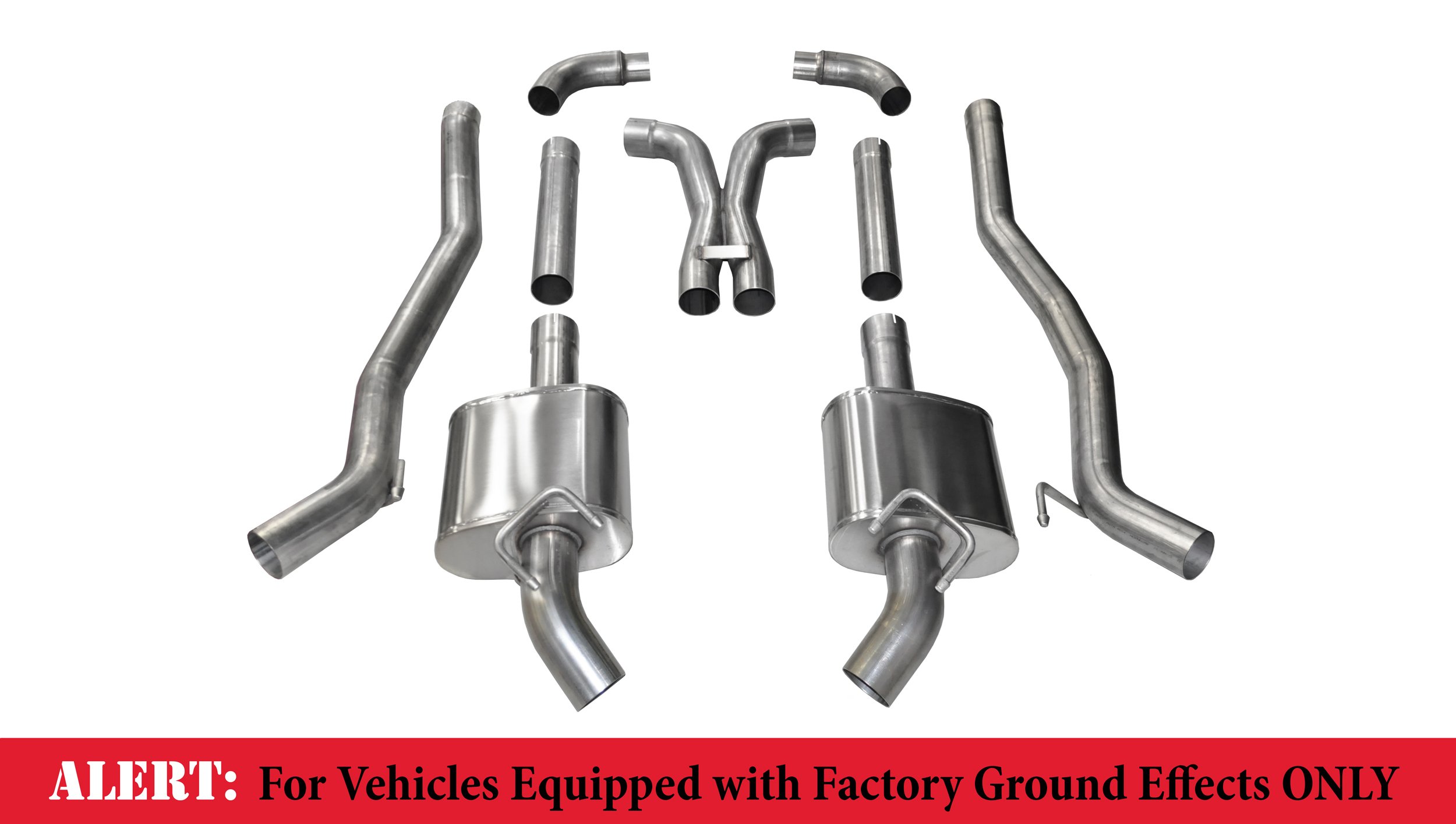 14976 3.0 Inch Cat-Back Plus X-Pipe Xtreme Exhaust Dual Rear Exit No Tips 10-13 Chevrolet Camaro SS Coupe Manual Trans 6.2L V8 Stainless Steel Corsa Performance