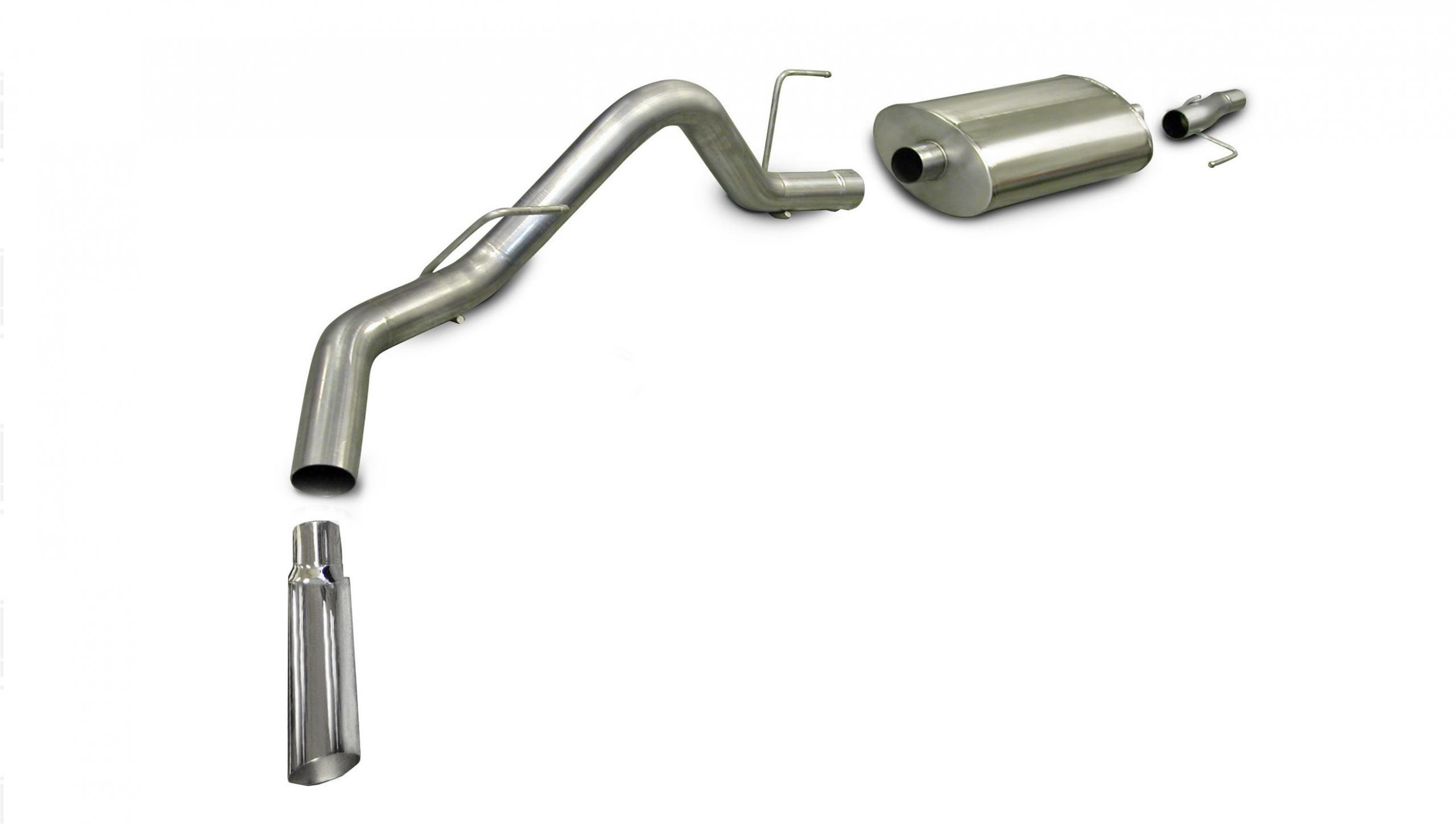 24310 3.0 Inch Cat-Back Sport Single Side Exit Exhaust 4.0 Inch Slash Cut Polished Tip 09-10 Ford F150 4.6L/5.4L V8 w/ 126 Inch/145 Inch/157 Inch Wheelbase Stainless Steel dB by Corsa Performance