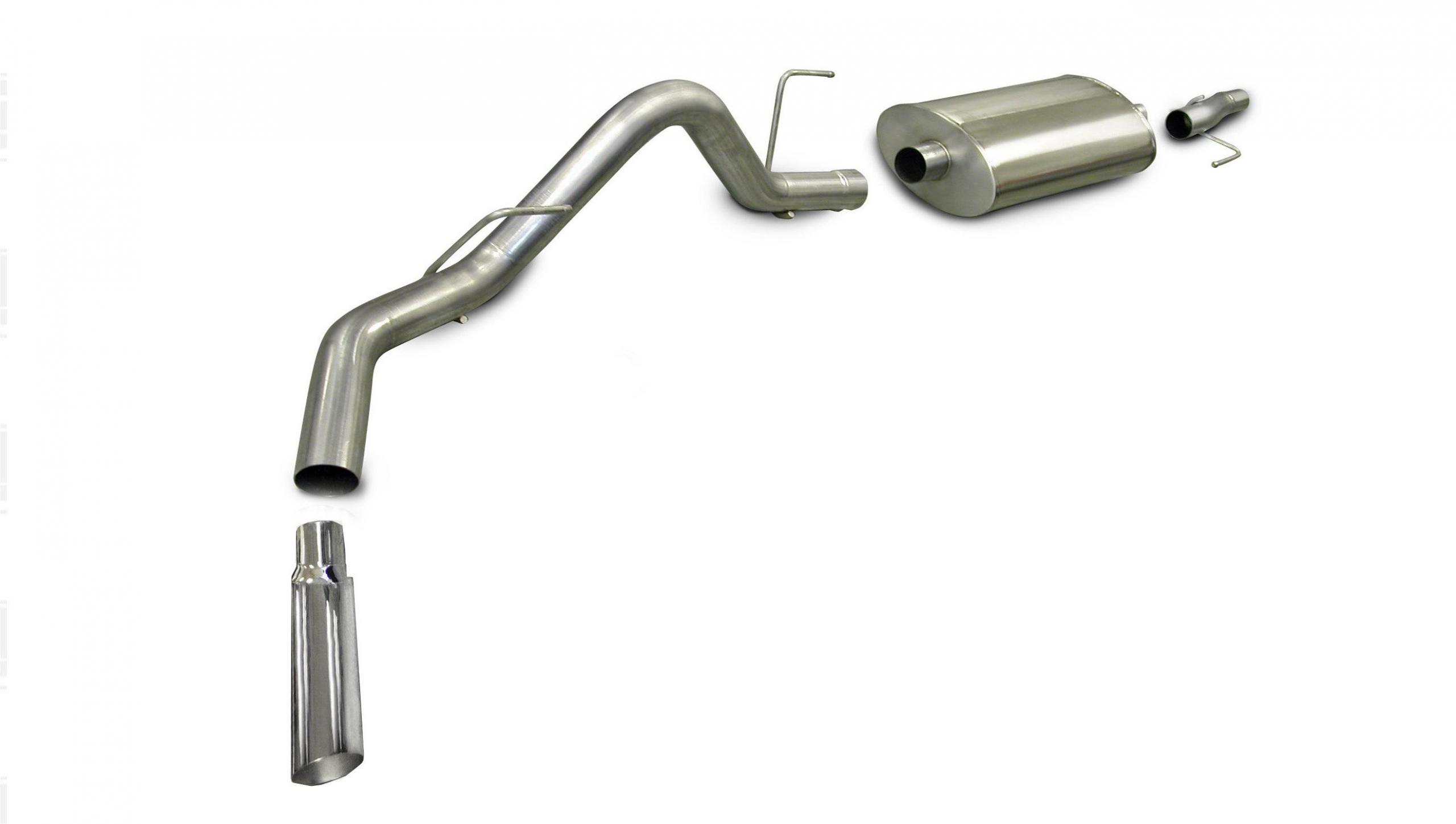 24383 3.0 Inch Cat-Back Sport Single Side Exit Exhaust 4.0 Inch Slash Cut Polished Tip 06-08 Ford F150 SuperCrew w/6.5 Foot Bed 4.6L/5.4L V8 Stainless Steel dB by Corsa Performance
