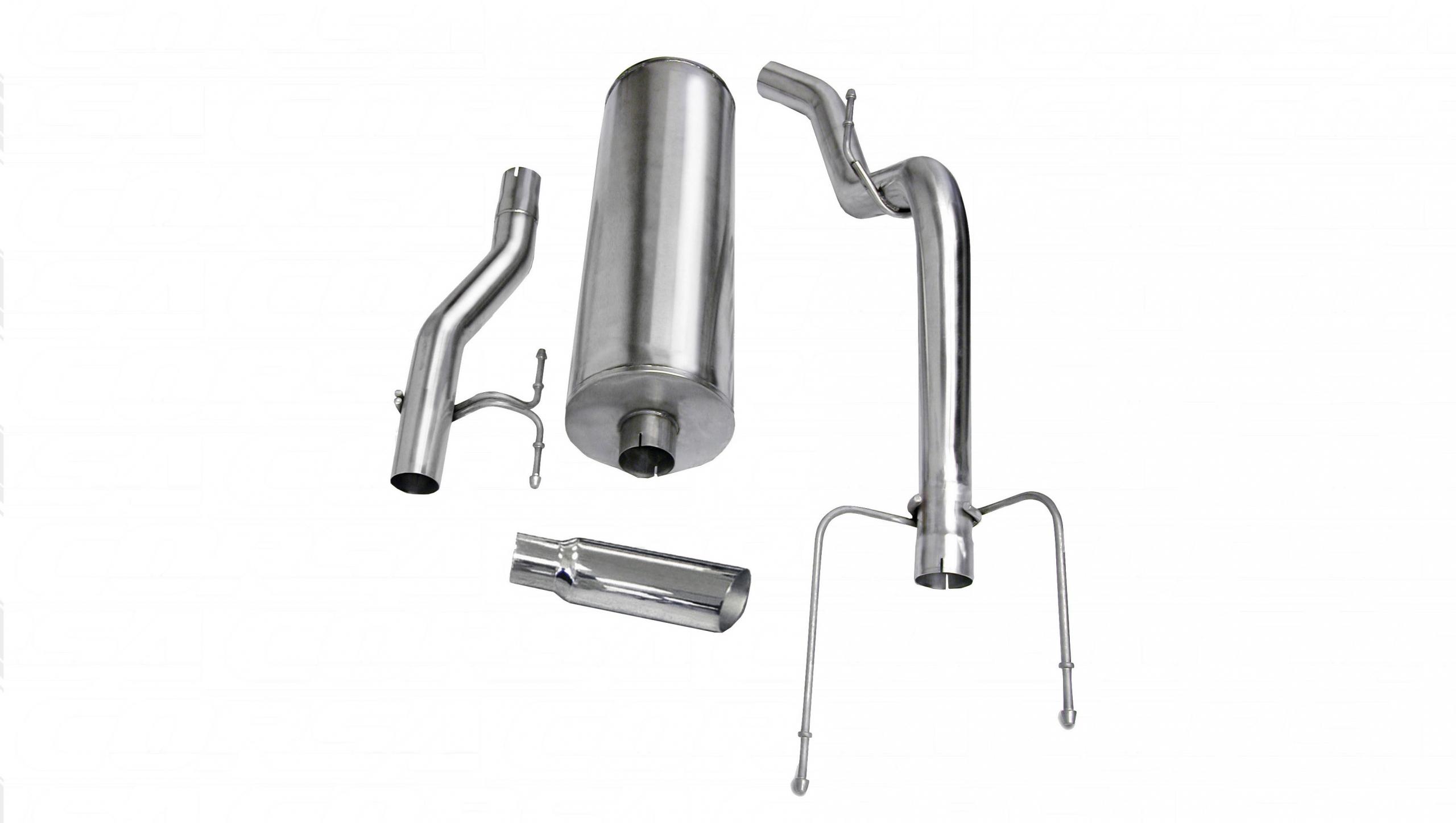 24403 3.0 Inch Cat-Back Sport Single Side Exit Exhaust 4.0 Inch Slash Cut Polished Tip 04-05 Dodge Ram 1500 Quad Cab/Short Bed 4.7L/5.7L V8 Stainless Steel dB by Corsa Performance