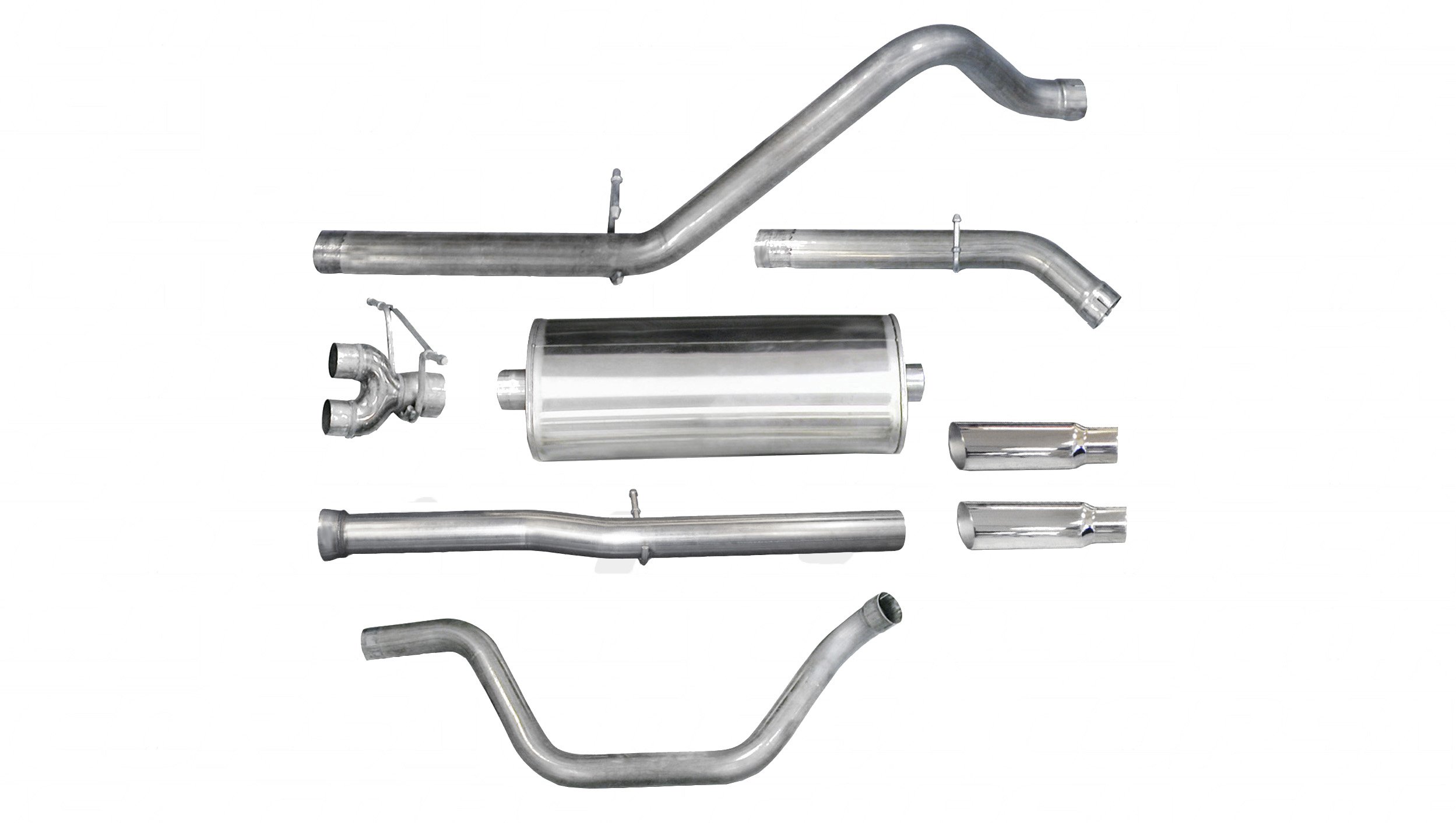 24524 3.0 Inch Cat-Back Sport Dual Rear Exit Exhaust 4.0 Inch Slash Cut Polished Tips 11-13 Silverado/Sierra Denali 1500 Crew Cab/Short Bed/Extended Cab/Standard Bed 6.2L V8 143.5 Inch WB Stainless Steel dB by Corsa Performance