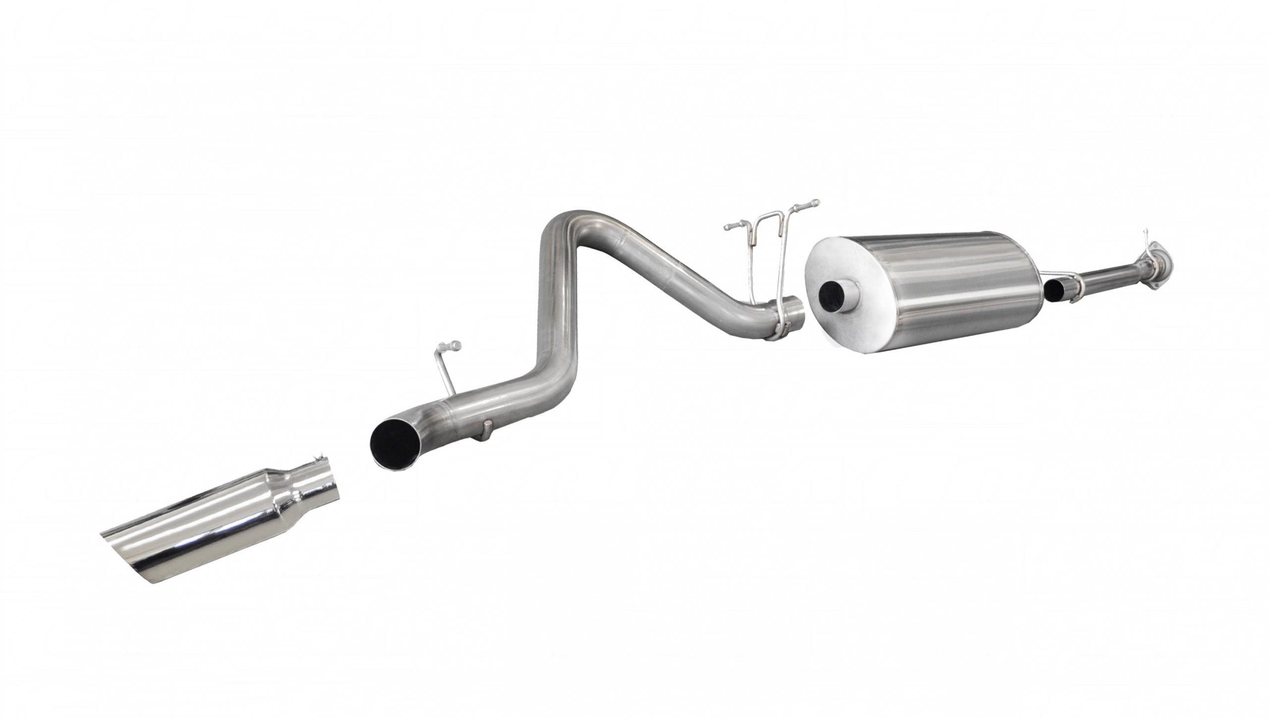 24790 3.0 Inch Cat-Back Sport Single Side Exit Exhaust 4.0 Inch Slash Cut Polished Tip 11-14 Silverado/Sierra 2500 Regular Cab/Long Bed 6.0L V8 133.7 Inch WB Stainless Steel dB by Corsa Performance