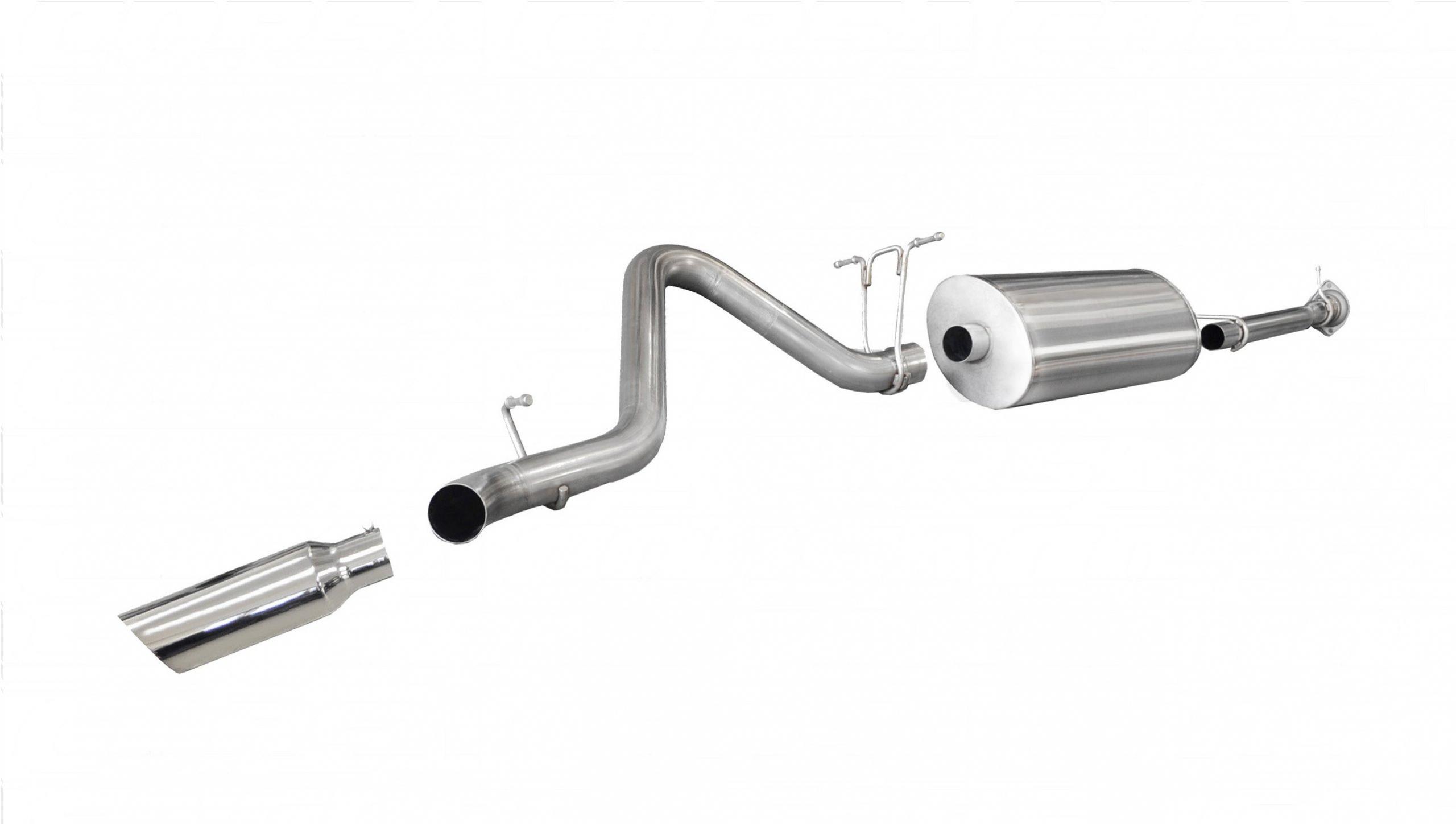 24794 3.0 Inch Cat-Back Sport Single Side Exit Exhaust 4.0 Inch Slash Cut Polished Tip 11-14 Silverado/Sierra 2500 Crew Cab/Standard Bed 6.0L V8 153.7 Inch WB Stainless Steel dB by Corsa Performance