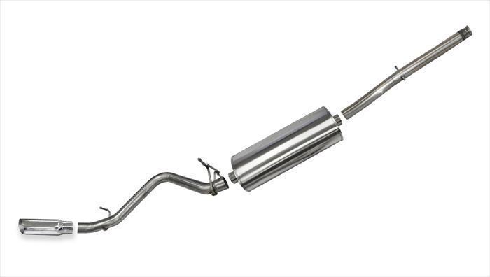 24872 3.0 Inch Cat-Back Sport Single Side Exit Exhaust 4.0 Inch Slash Cut Polished Tip 14-Pres Silverado/Sierra 1500 Regular Cab/Long Bed 5.3L V8 133.0 Inch WB Stainless Steel dB by Corsa Performance