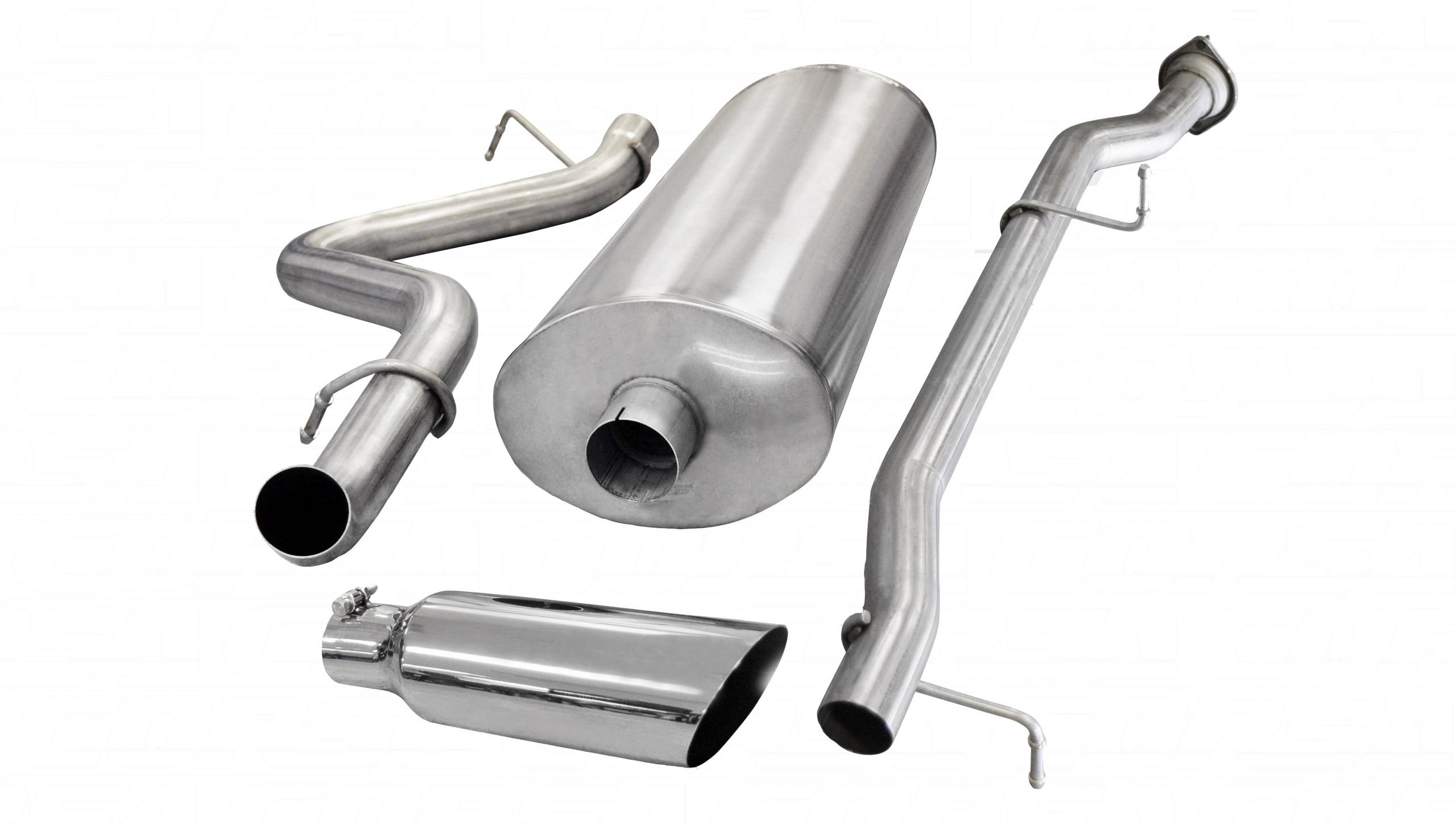 24890 3.0 Inch Cat-Back Sport Single Side Exit Exhaust 4.0 Inch Slash Cut Polished Tip 07-10 Silverado/Sierra 2500 Regular Cab/Long Bed 6.0L V8 133.0 Inch WB Stainless Steel dB by Corsa Performance