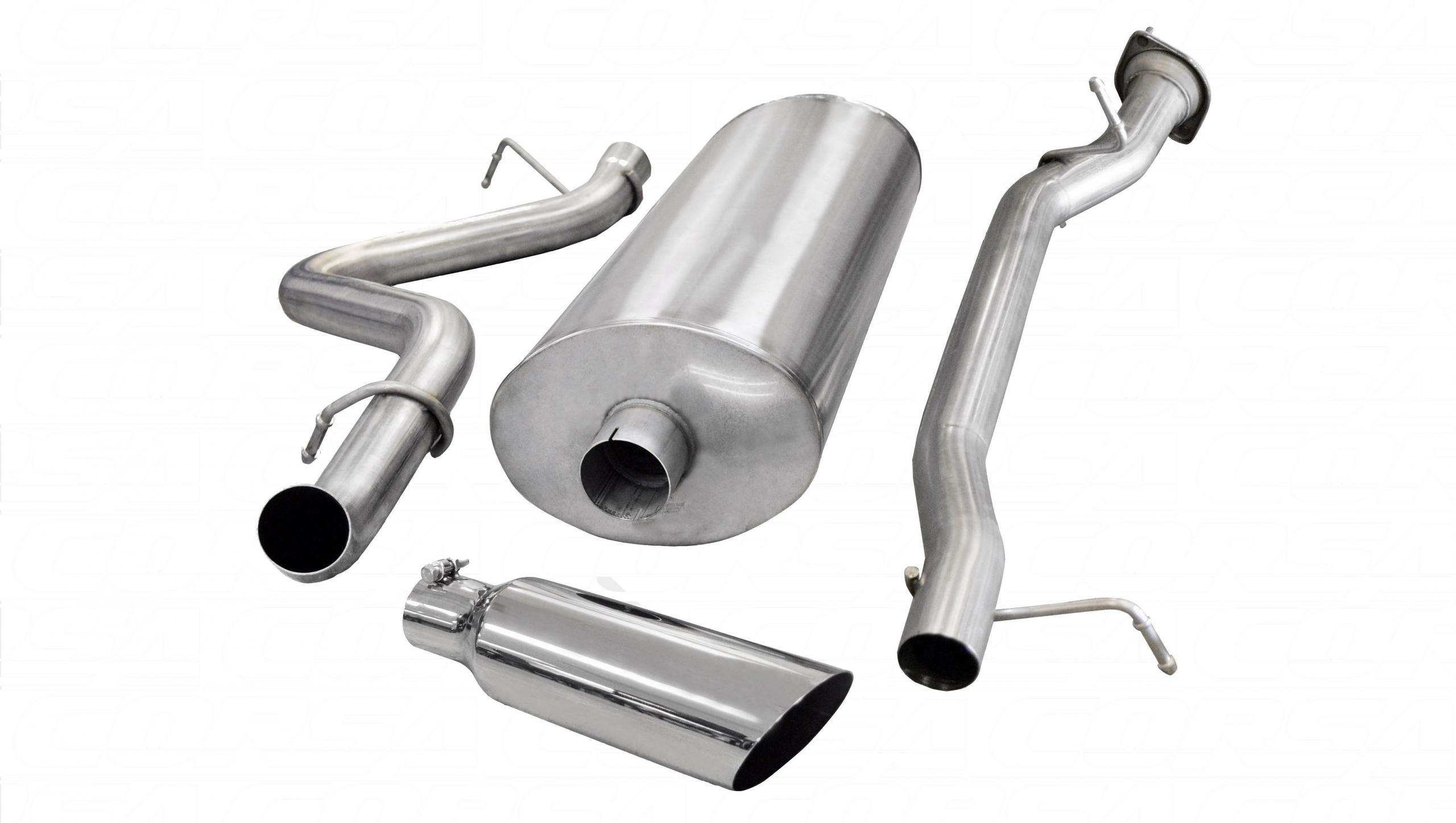 24898 3.0 Inch Cat-Back Sport Single Side Exit Exhaust 4.0 Inch Slash Cut Polished Tip 07-10 Silverado/Sierra 2500 Crew Cab/Long Bed 6.0L V8 167 Inch WB Stainless Steel dB by Corsa Performance