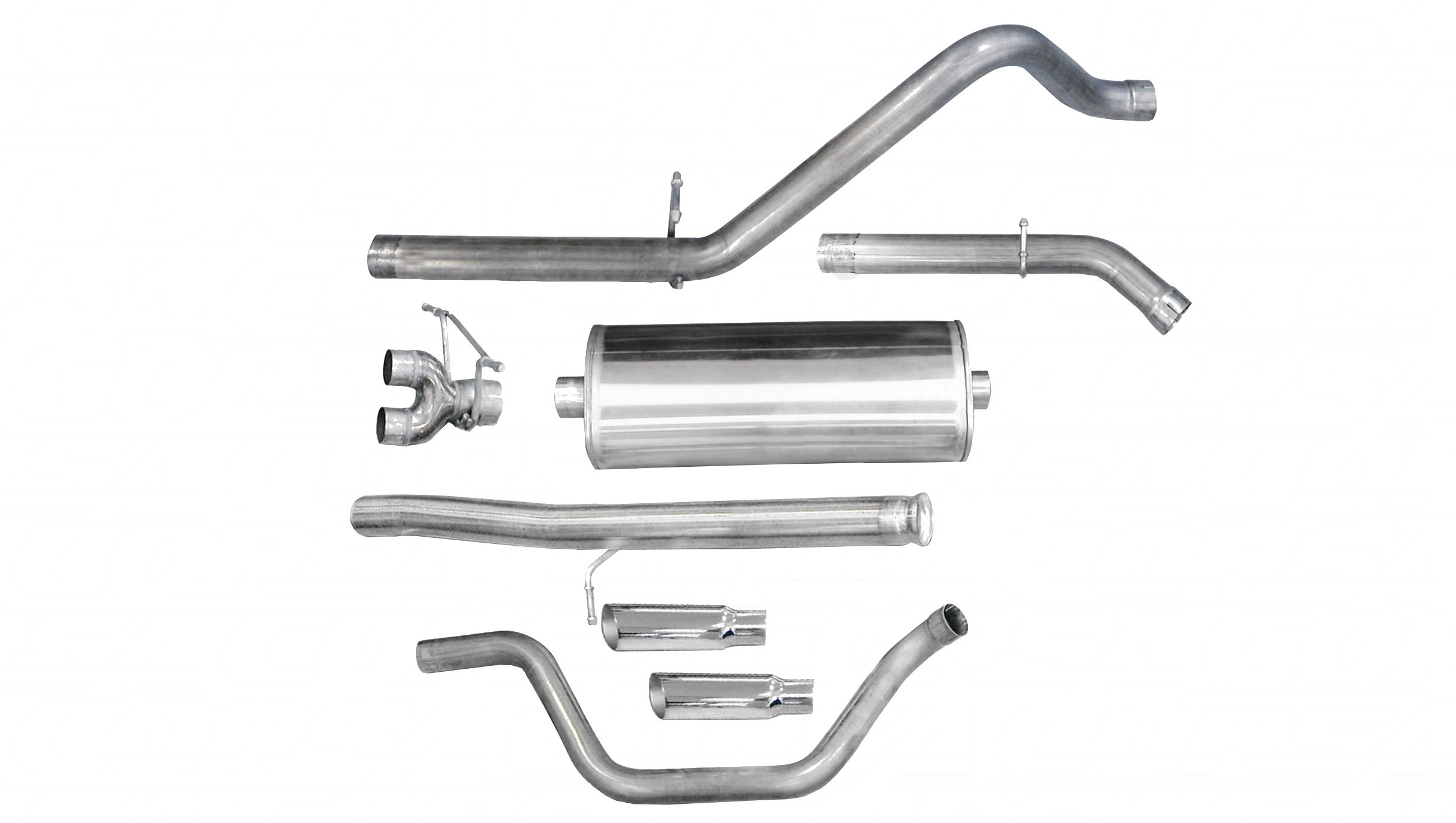 24907 3.0 Inch Cat-Back Sport Dual Rear Exit Exhaust 4.0 Inch Slash Cut Polished Tips 10-13 Silverado/Sierra 1500 Crew Cab/Short Bed/Extended Cab/Standard Bed 4.8L/5.3L/6.0L V8 143.5 Inch WB Stainless Steel dB by Corsa Performance