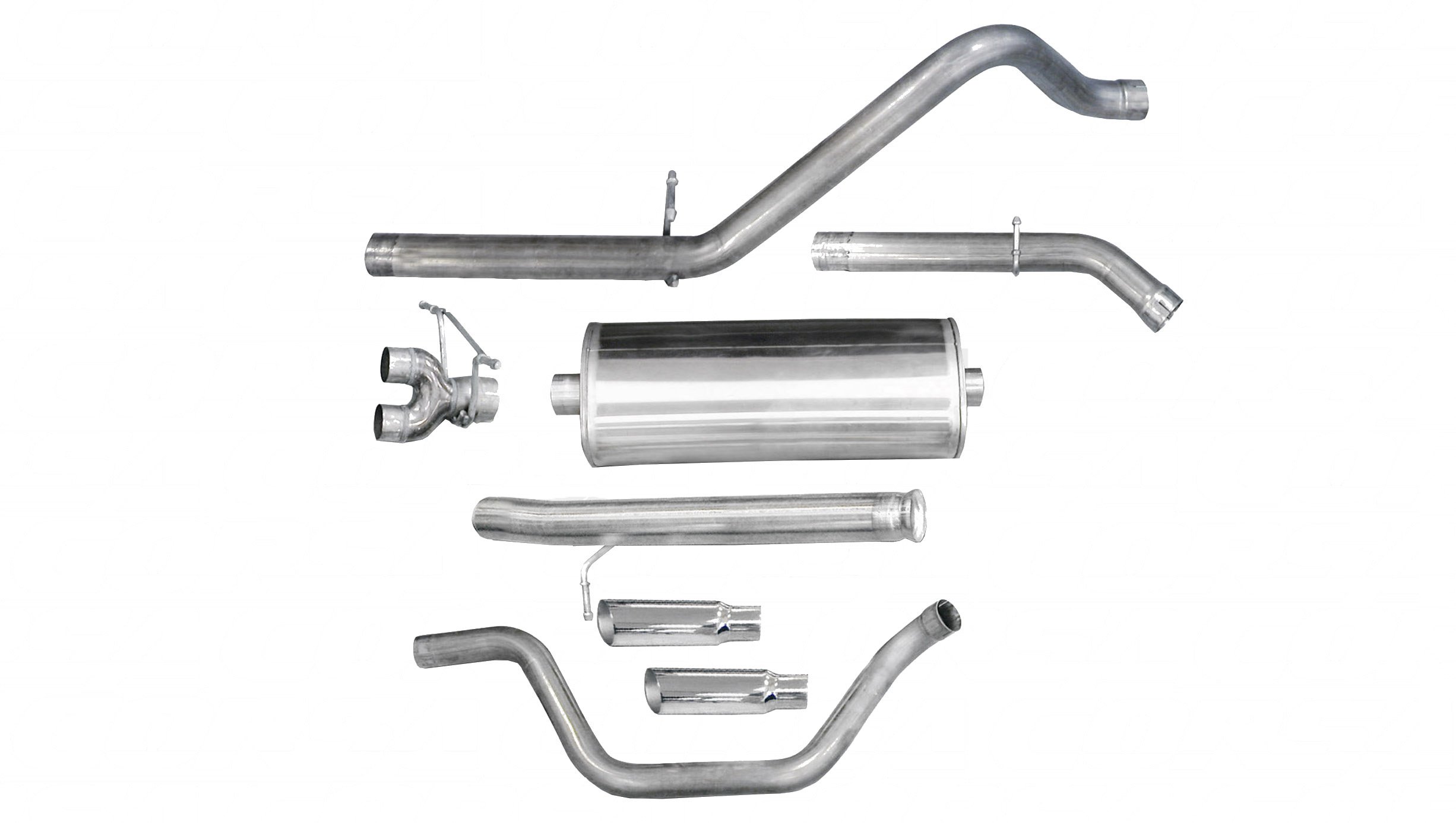 24921 3.0 Inch Cat-Back Sport Dual Rear Exit Exhaust 4.0 Inch Slash Cut Polished Tips 09-13 Silverado/Sierra 1500 Regular Cab/Standard Bed 4.8L/5.3L V8 119 Inch WB Stainless Steel dB by Corsa Performance