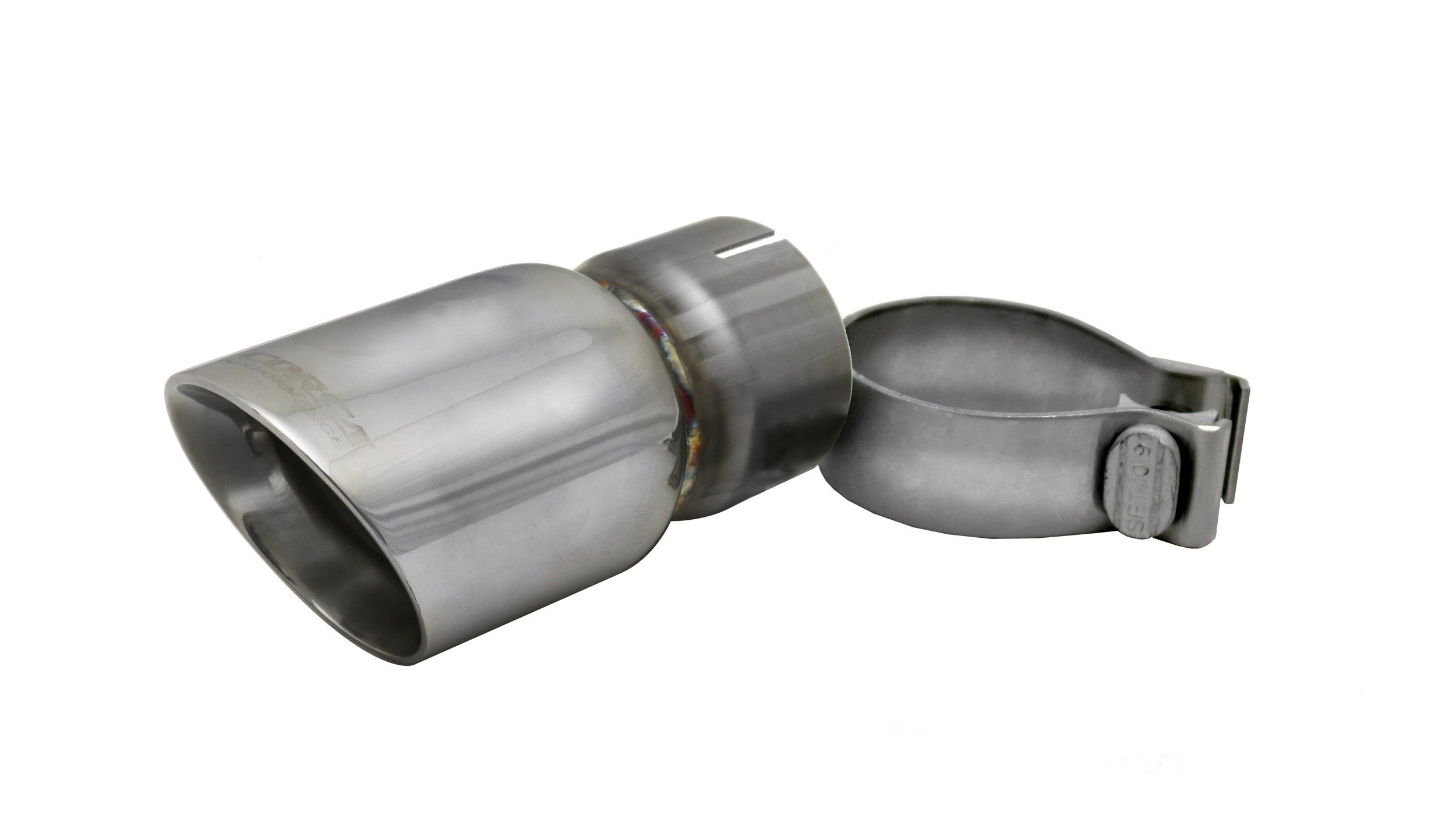 TK001 Single 3.0 Inch Polished Pro-Series Tip (Clamp Included) 2.5 Inch Inlet Universal Stainless Steel Corsa Performance