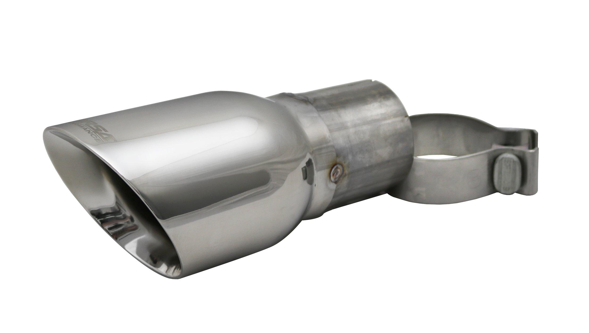 TK005 Single 4.0 Inch Polished Pro-Series Tip (Clamp Included) 2.75 Inch Inlet Universal Stainless Steel Corsa Performance