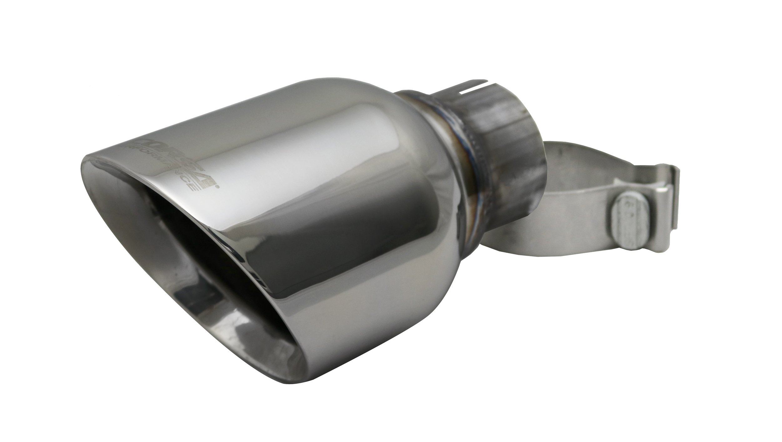 TK007 Single 4.5 Inch Polished Pro-Series Tip (Clamp Included) 2.5 Inch Inlet Fits 11-Present Dodge Durango, 5.7L V8 (2 Required) Stainless Steel Corsa Performance