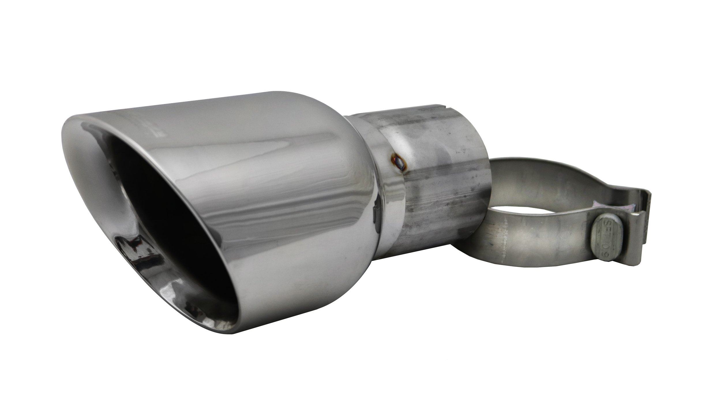 TK009 Single 4.5 Inch Polished Pro-Series Tip (Clamp Included) 3.0 Inch Inlet Fits 09-17 Dodge Ram (2 Required) Stainless Steel Corsa Performance