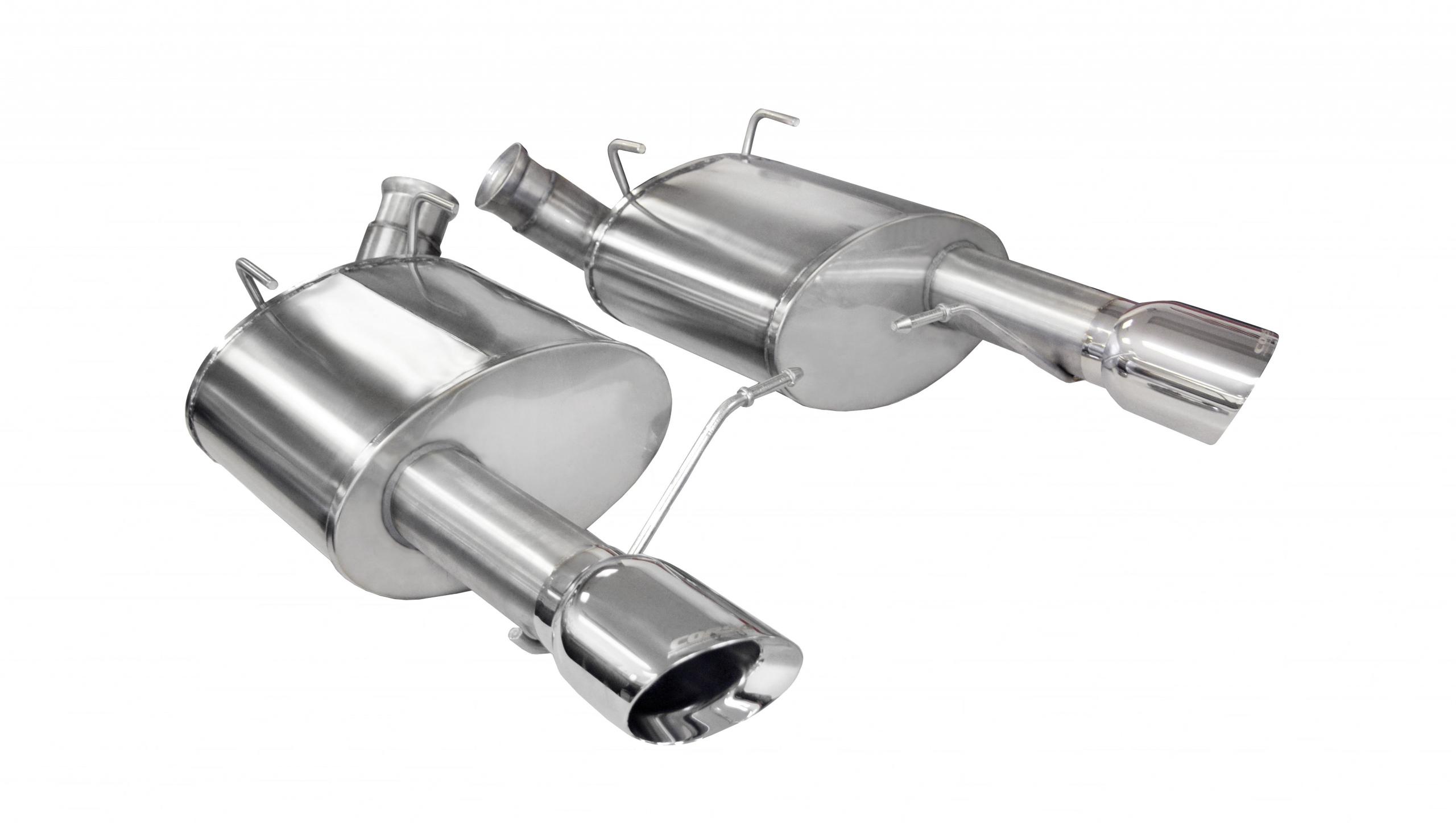 14316 3.0 Inch Axle-Back Sport Dual Exhaust Polished 4.0 Inch Tips 11-14 Mustang GT/11-13 Boss 302 5.0L Stainless Steel Corsa Performance