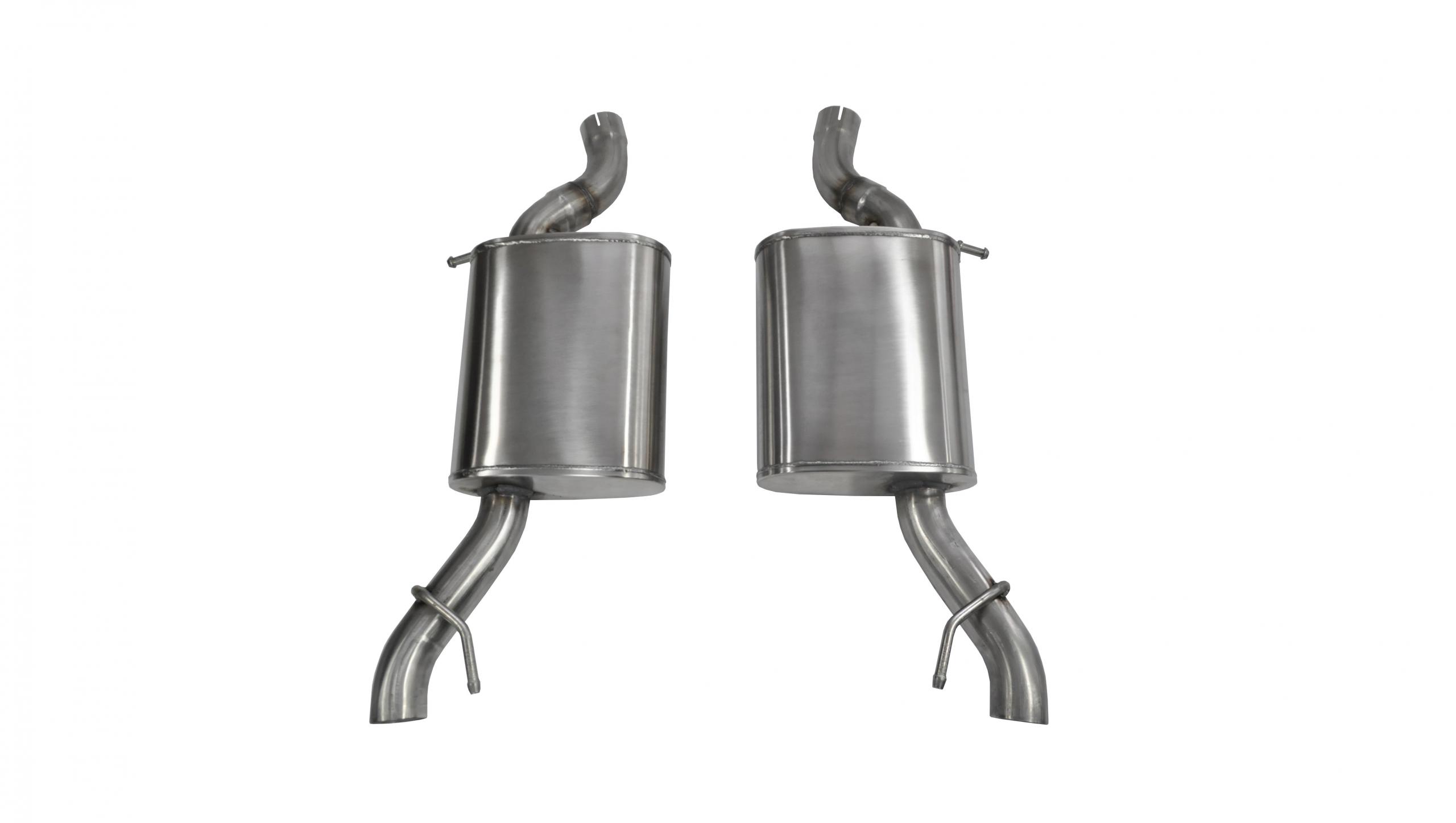 14325 2.5 Inch Axle-Back Sport Dual Exhaust No Tips 14-17 Cadillac Vsport Sedan Auto Trans 3.6L V6 Stainless Steel Corsa Performance