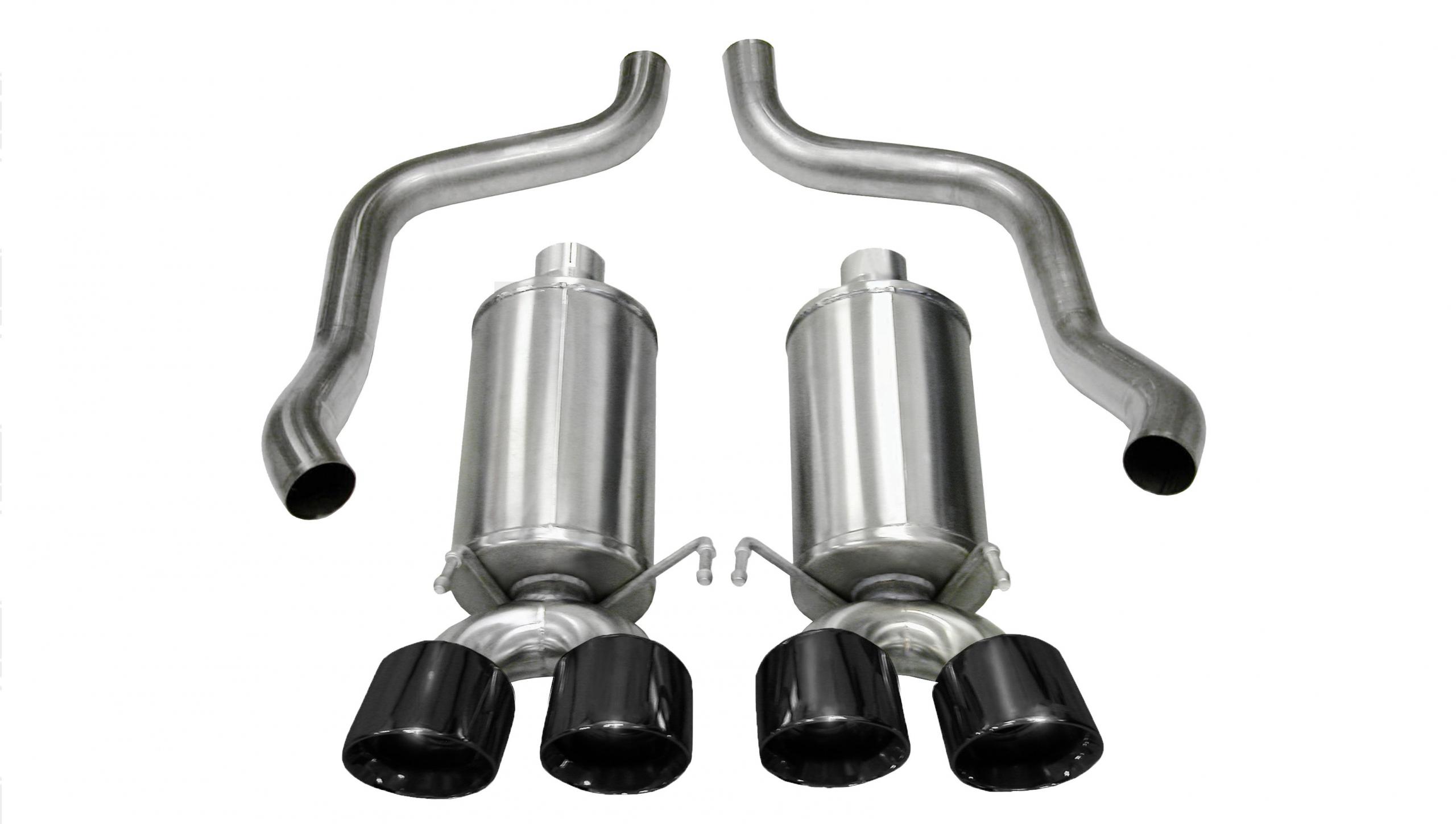 14470BLK 2.5 Inch Axle-Back Xtreme Dual Exhaust Black 3.5 Inch Tips 09-13 Corvette 6.2L Stainless Steel Corsa Performance