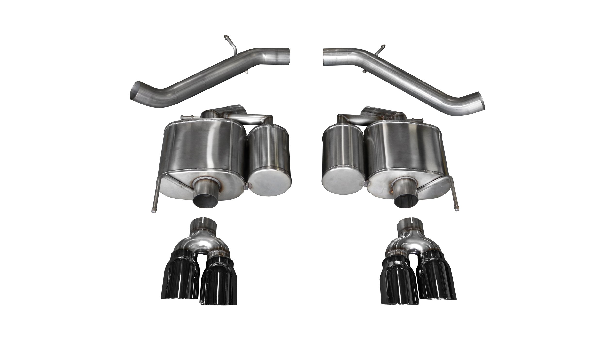 14478BLK 3.0 Inch Axle-Back Sport Dual Exhaust 4.0 Inch Black Tips 16-Present Cadillac ATS-V 3.6L Turbo V6 Stainless Steel Corsa Performance