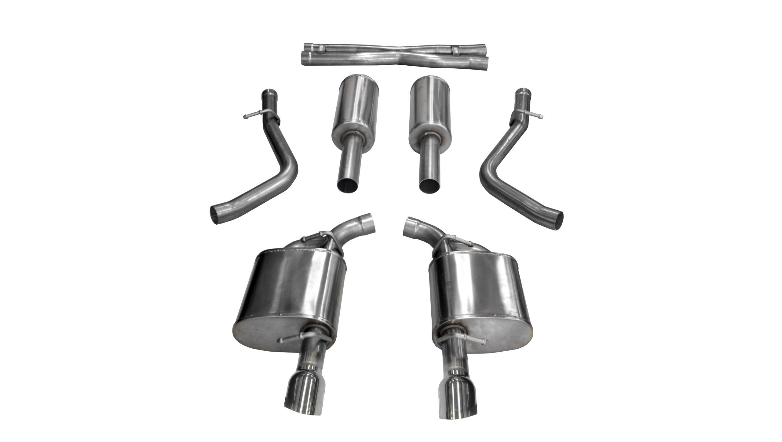 21004 Charger Cat Back Exhaust 17-18 Dodge Charger 5.7L V8 4.5 Inch Polished Tip Extreme Sound Corsa Performance