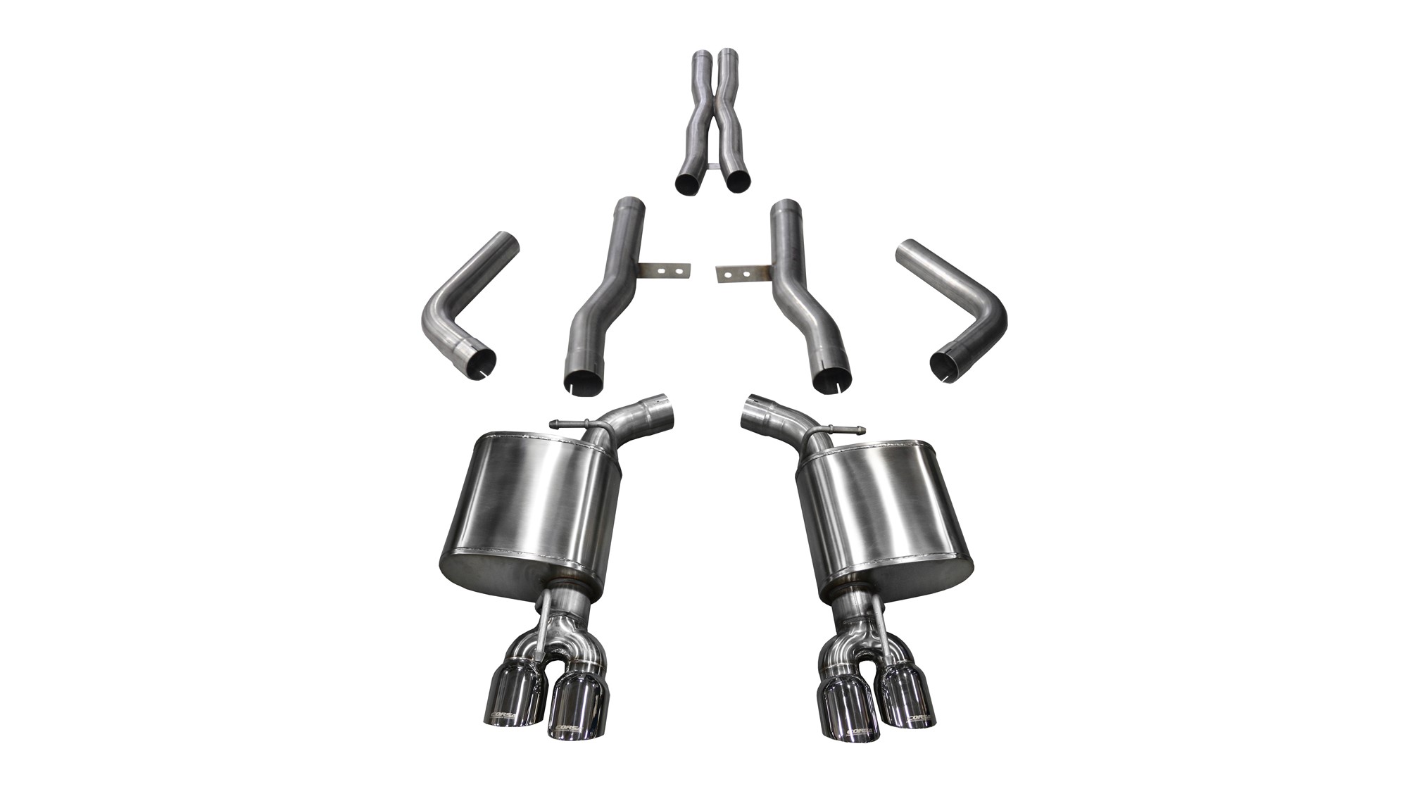 21006 Challenger Cat Back Exhaust 17-18 Dodge Challenger 5.7L V8 3.5 Inch Polished Tip Extreme Sound Corsa Performance