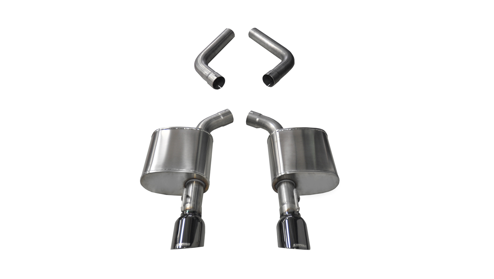21019BLK 4.5 Inch Axle-Back Dual Rear Exit 15-18 Charger 6.4L with Black Pro-Series Tips Corsa Performance