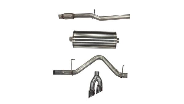 21030BLK 3 Inch Dual Rear Exit CatBack Exhaust System 19-Present Silverado/Sierra 5.3 Liter V8 Sport Sound 4 Inch Black Tips Corsa Performance