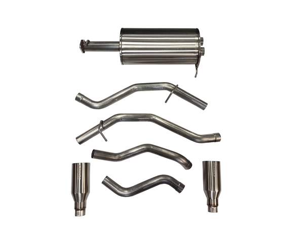 21035 2019 Ram 1500 V8 3.0 Inch Cat-Back Exhaust System Single 5.0 Inch Tips Satin Polished Sport Sound Level Corsa Performance
